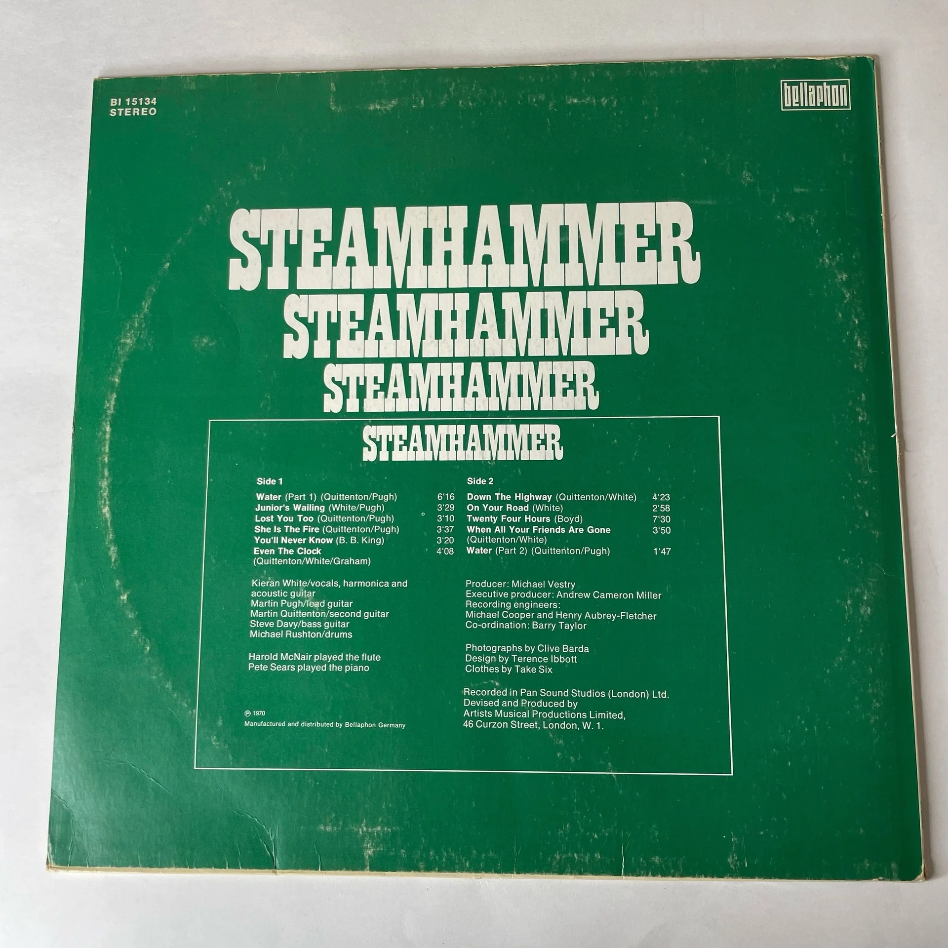 Винтажная виниловая пластинка LP Steamhammer (Германия 1970) - миниатюра 2