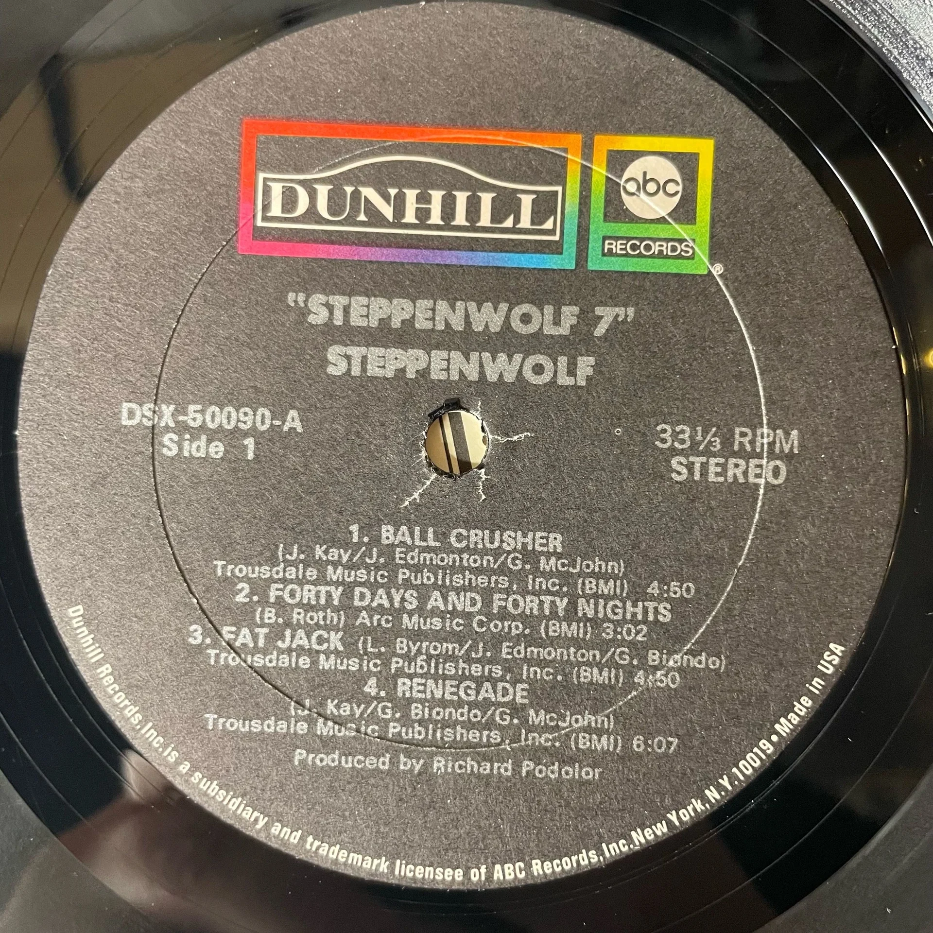 Винтажная виниловая пластинка LP Steppenwolf 7 (США 1972) - миниатюра 5