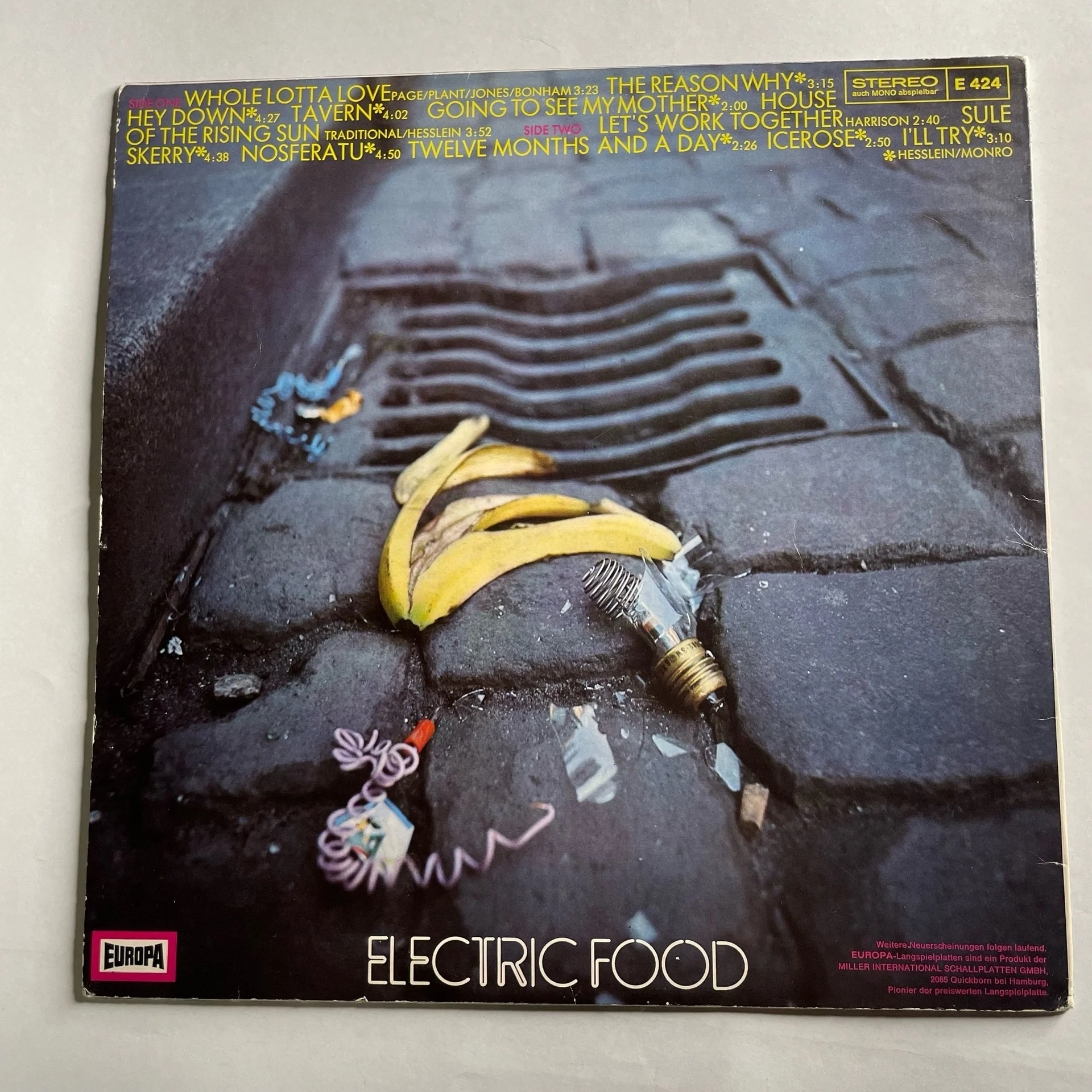 Винтажная виниловая пластинка LP Electric Food (Германия 1970) - миниатюра 2
