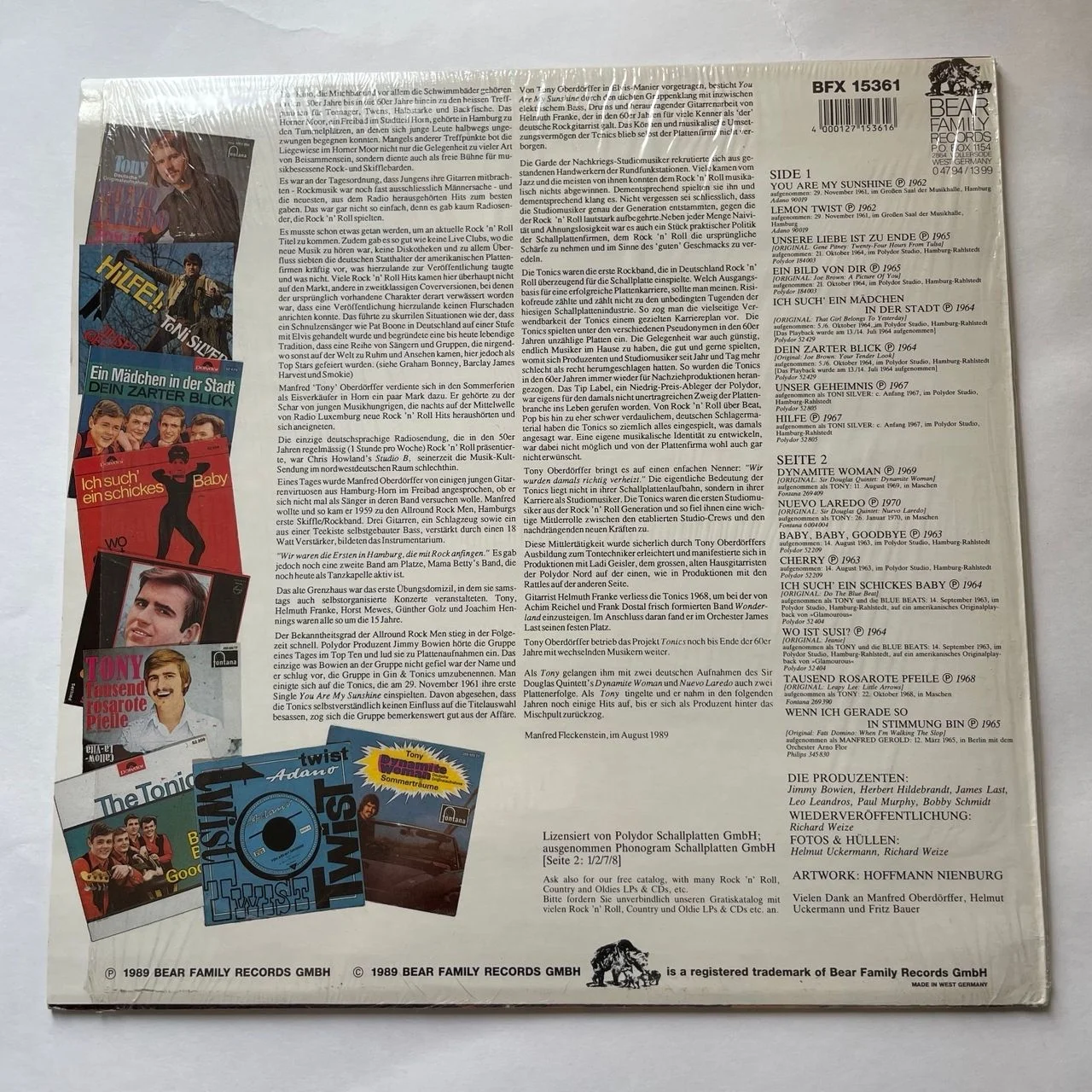 Винтажная виниловая пластинка LP The Tonics (Германия 1989) - миниатюра 2