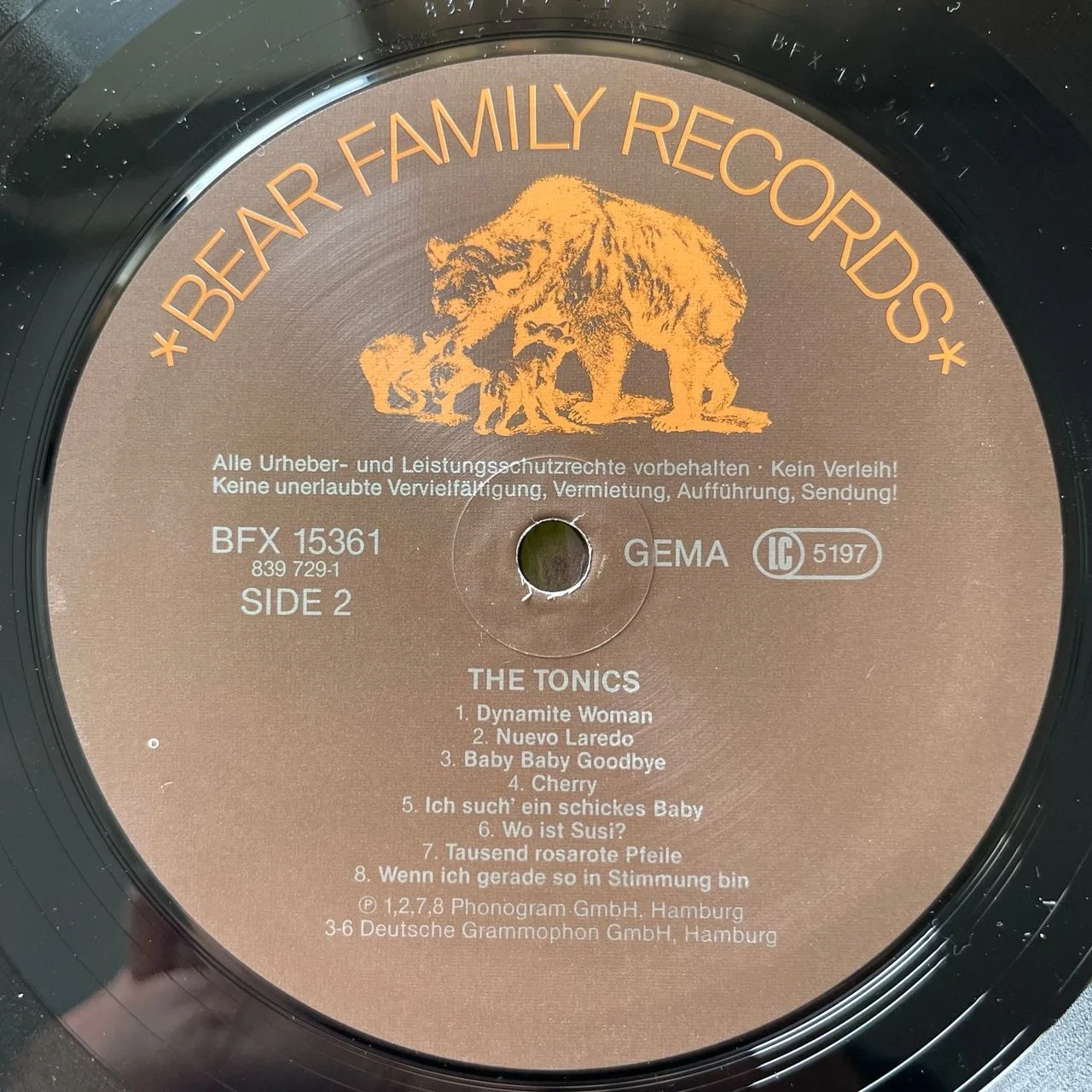 Винтажная виниловая пластинка LP The Tonics (Германия 1989) - миниатюра 5