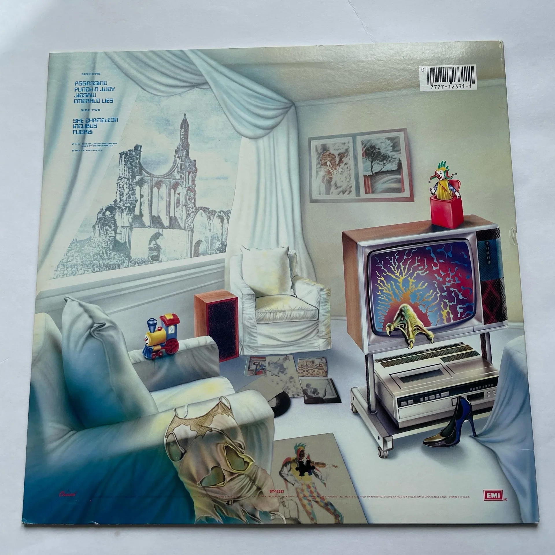 Винтажная виниловая пластинка LP Marillion Fugazi (США 1984) - миниатюра 2