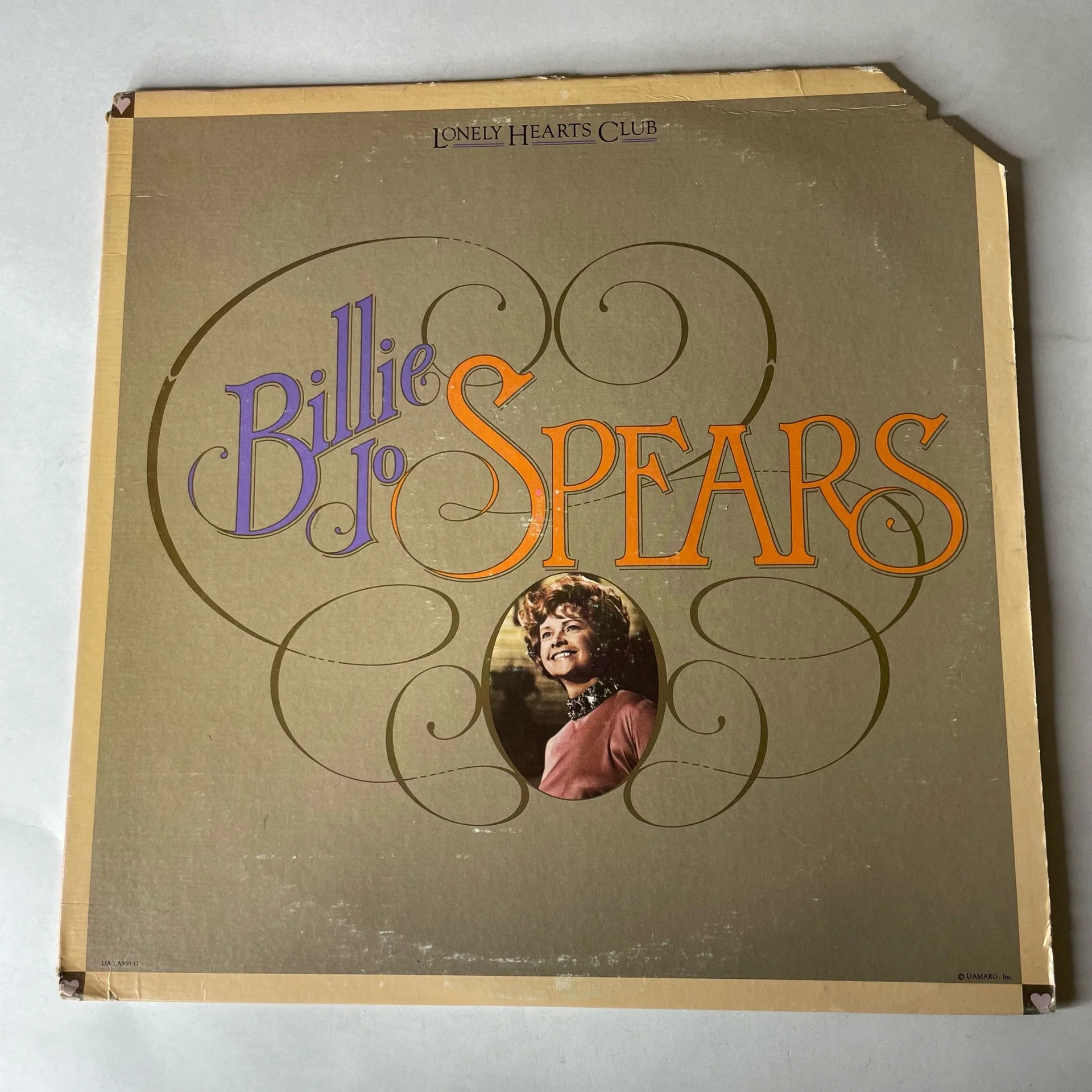 Винтажная виниловая пластинка LP Billie Jo Spears Lonely Hearts Club (США 1978)
