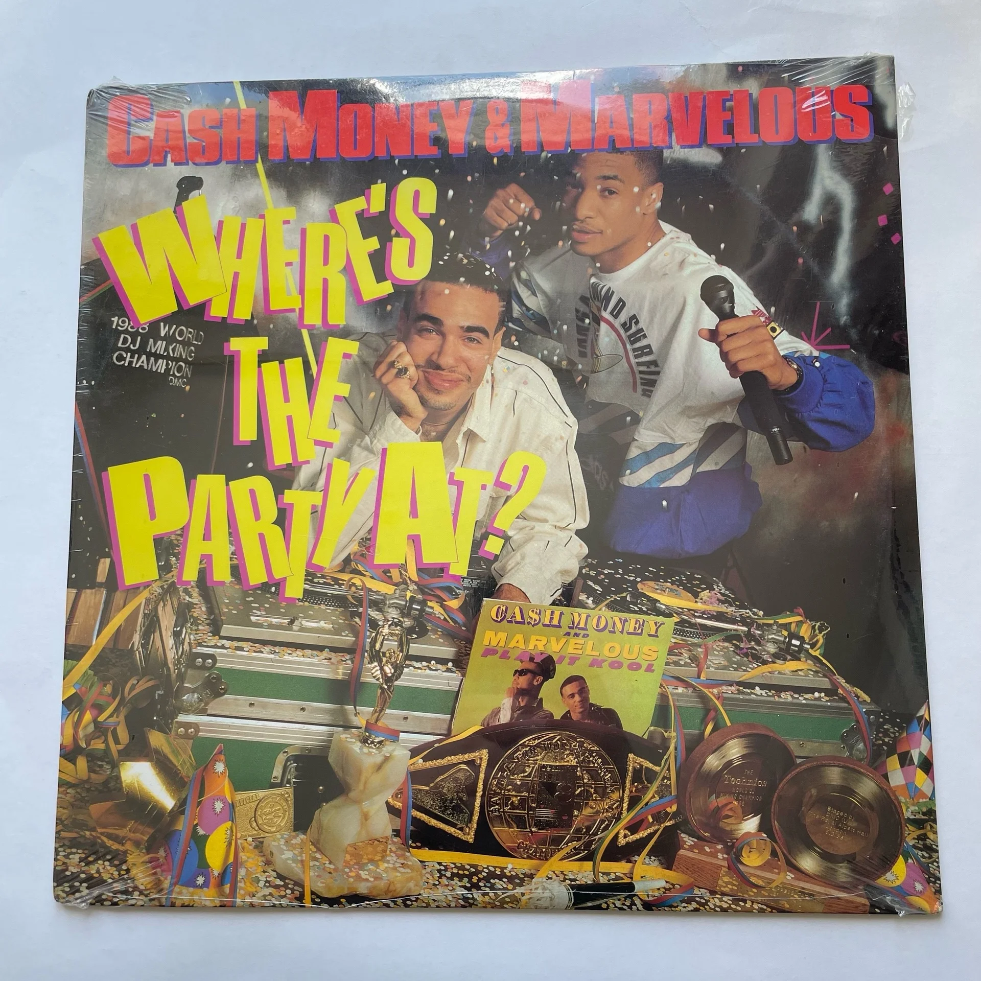 Винтажная виниловая пластинка LP Cash Money and Marvelous, Where's The Party At (США 1988) (Запечатана)