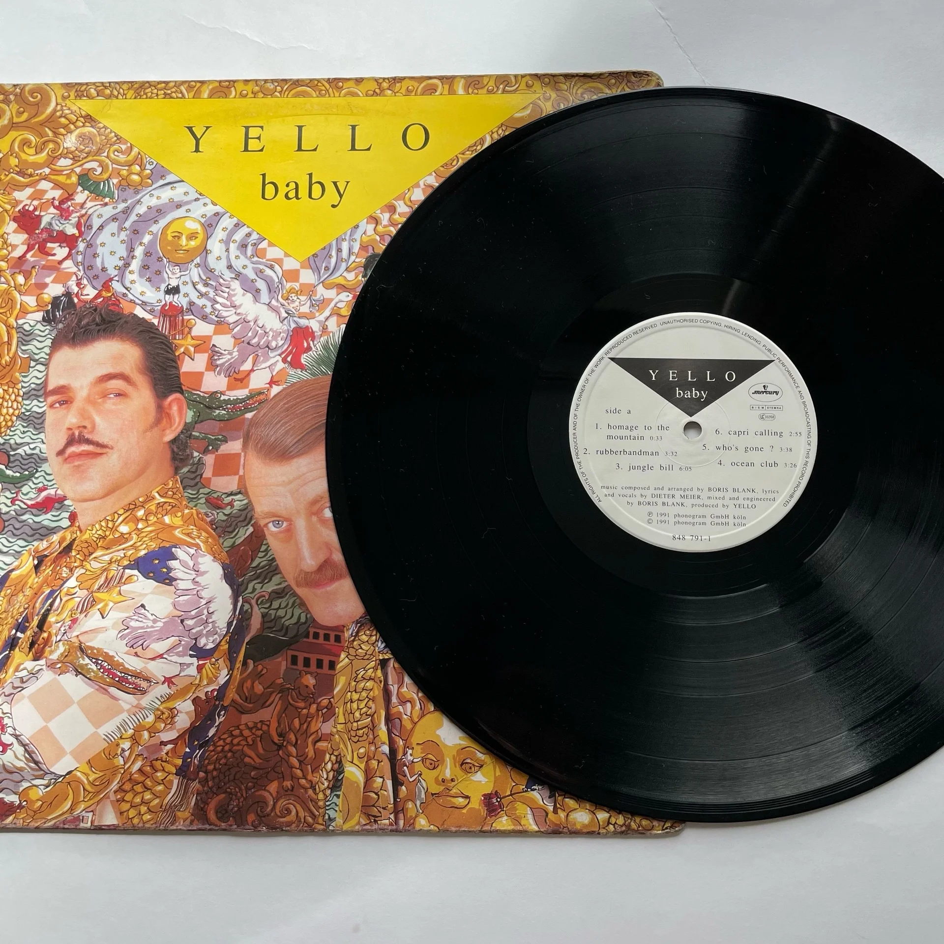 Винтажная виниловая пластинка LP Yello Baby (Германия 1991) - миниатюра 3