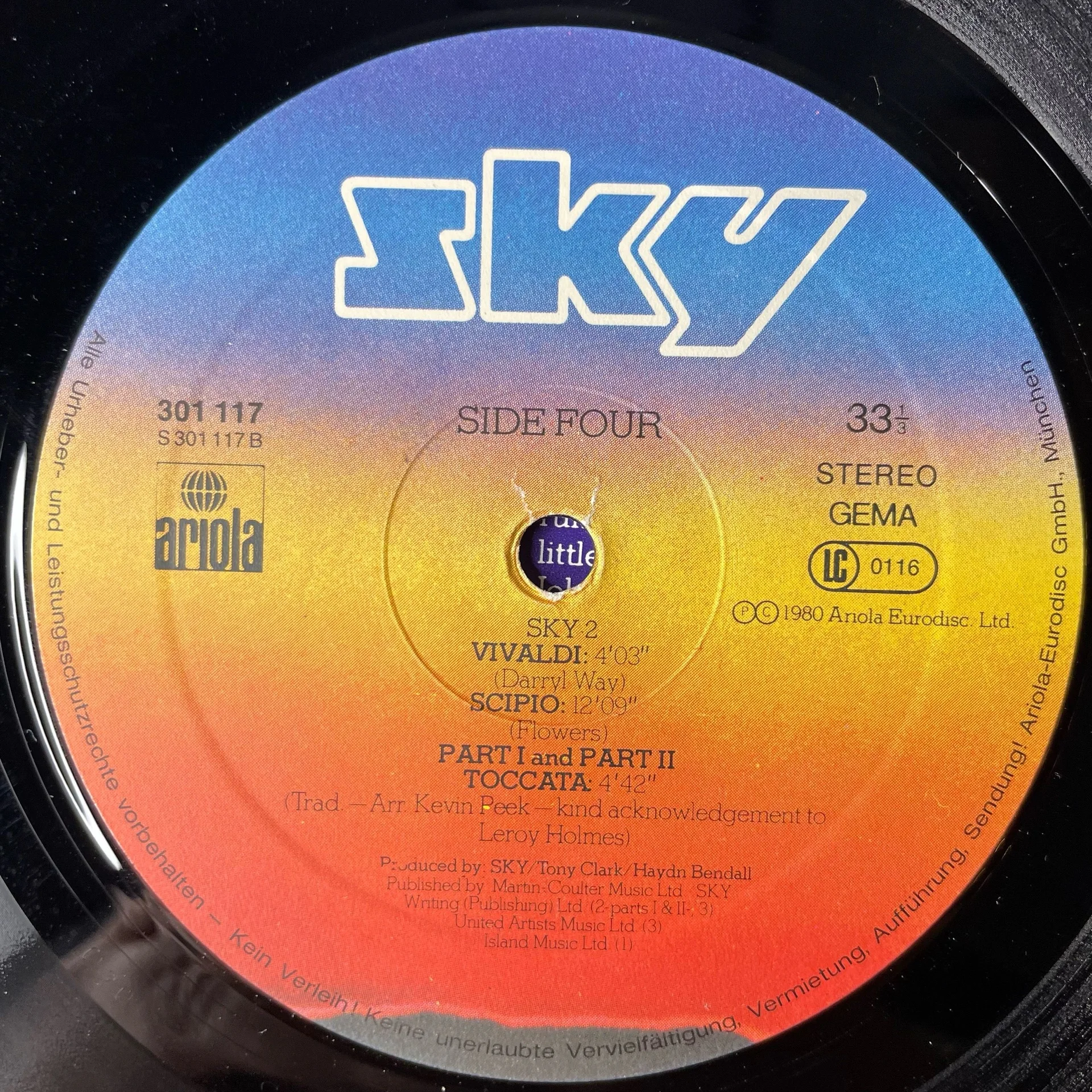 Винтажная виниловая пластинка LP Sky 2 (Германия 1980) - миниатюра 5