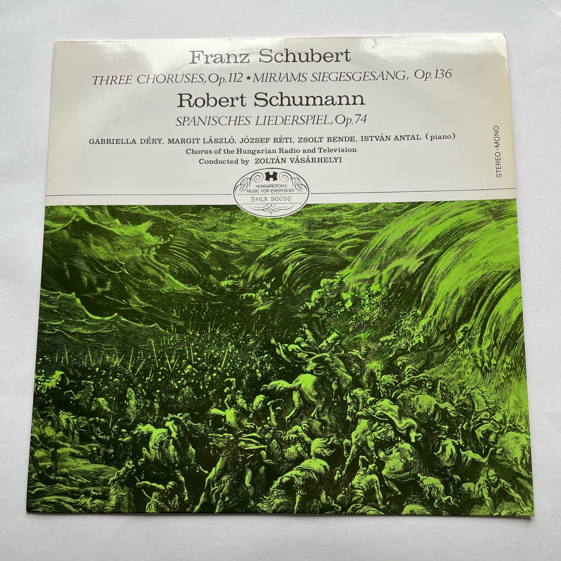 Винтажная виниловая пластинка LP Franz Schubert Шуберт, Robert Schumann Шуман, Spanisches Liederspiel Op. 74 (Венгрия)