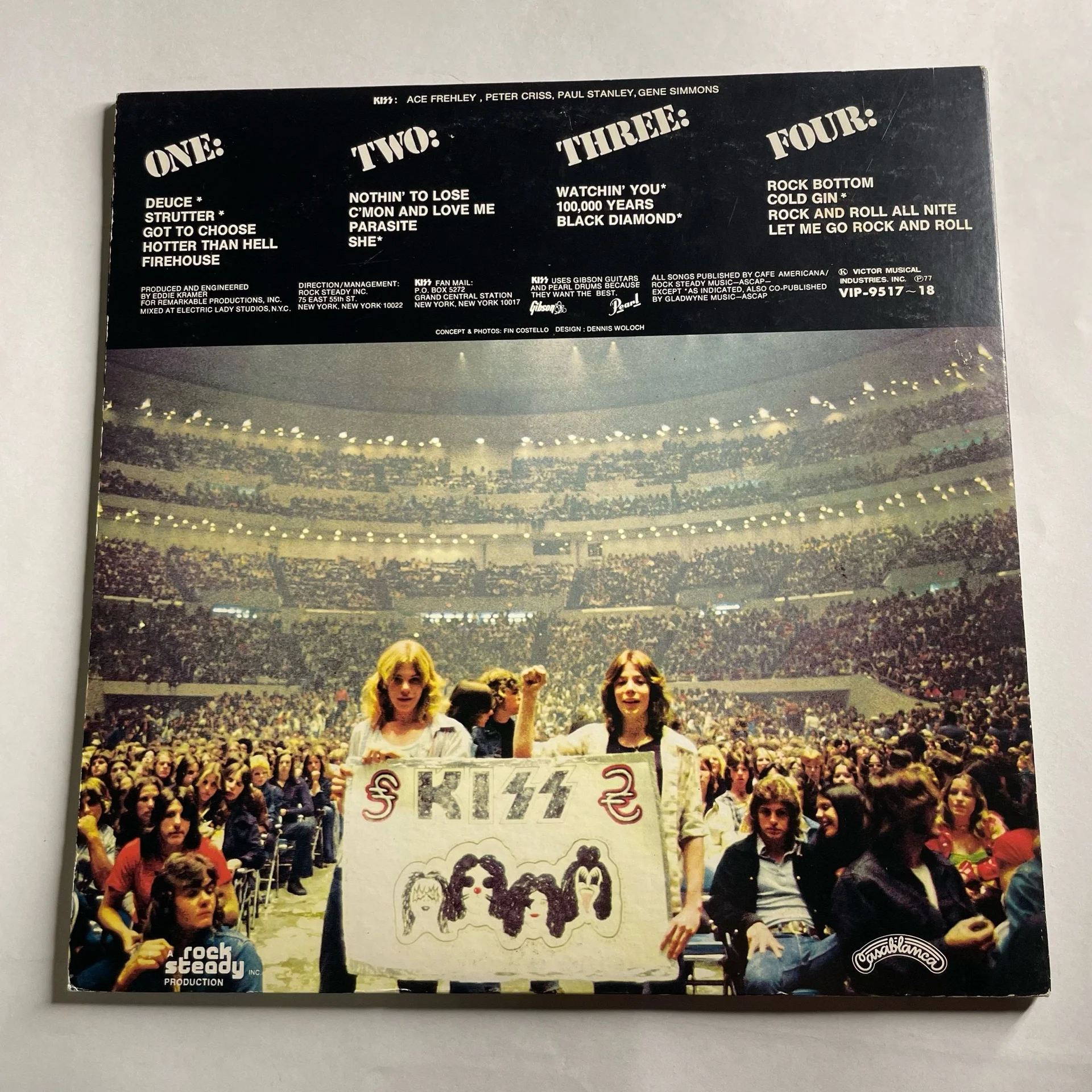 Винтажная виниловая пластинка LP Kiss Alive (Япония 1977) (Оби) - миниатюра 3