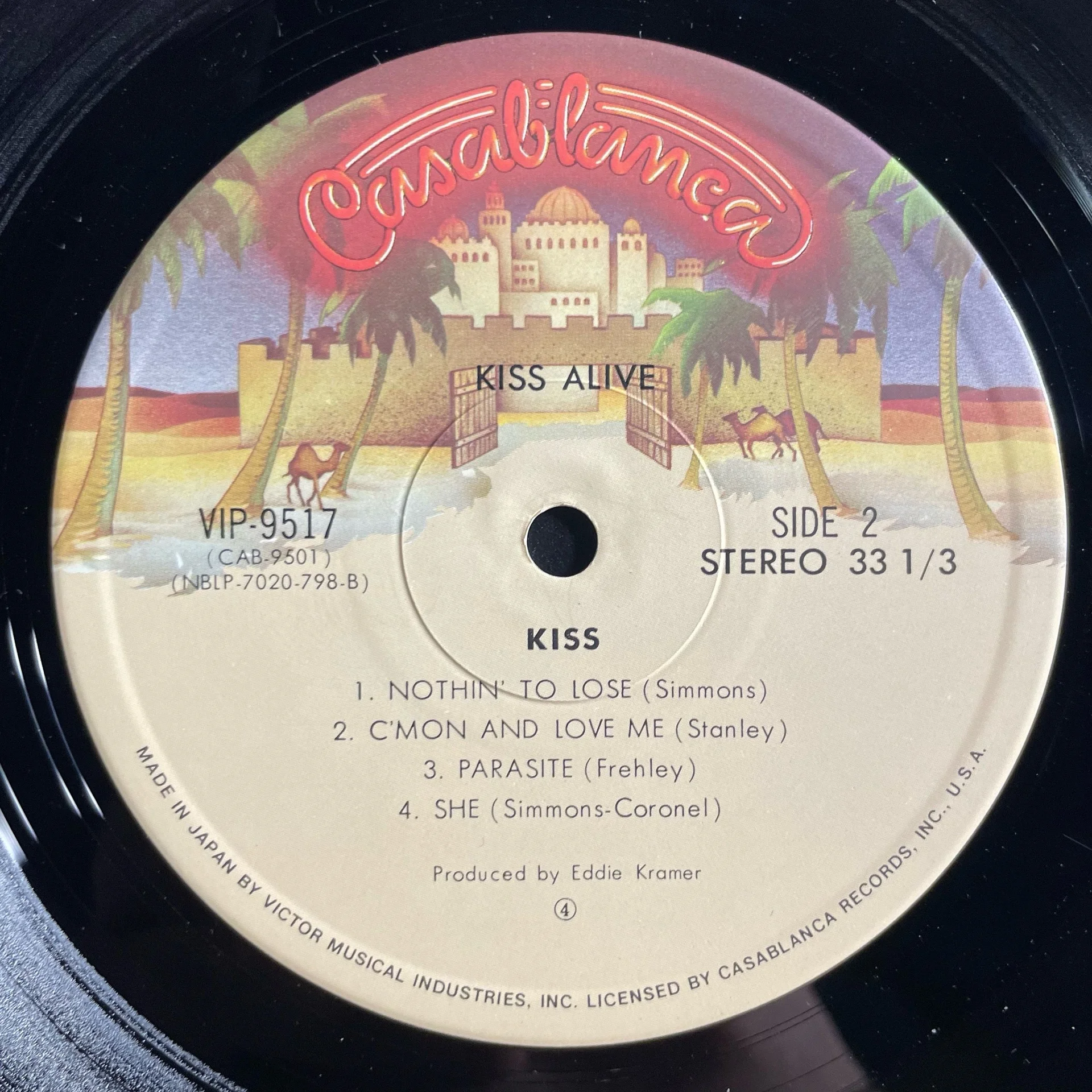 Винтажная виниловая пластинка LP Kiss Alive (Япония 1977) (Оби) - миниатюра 6
