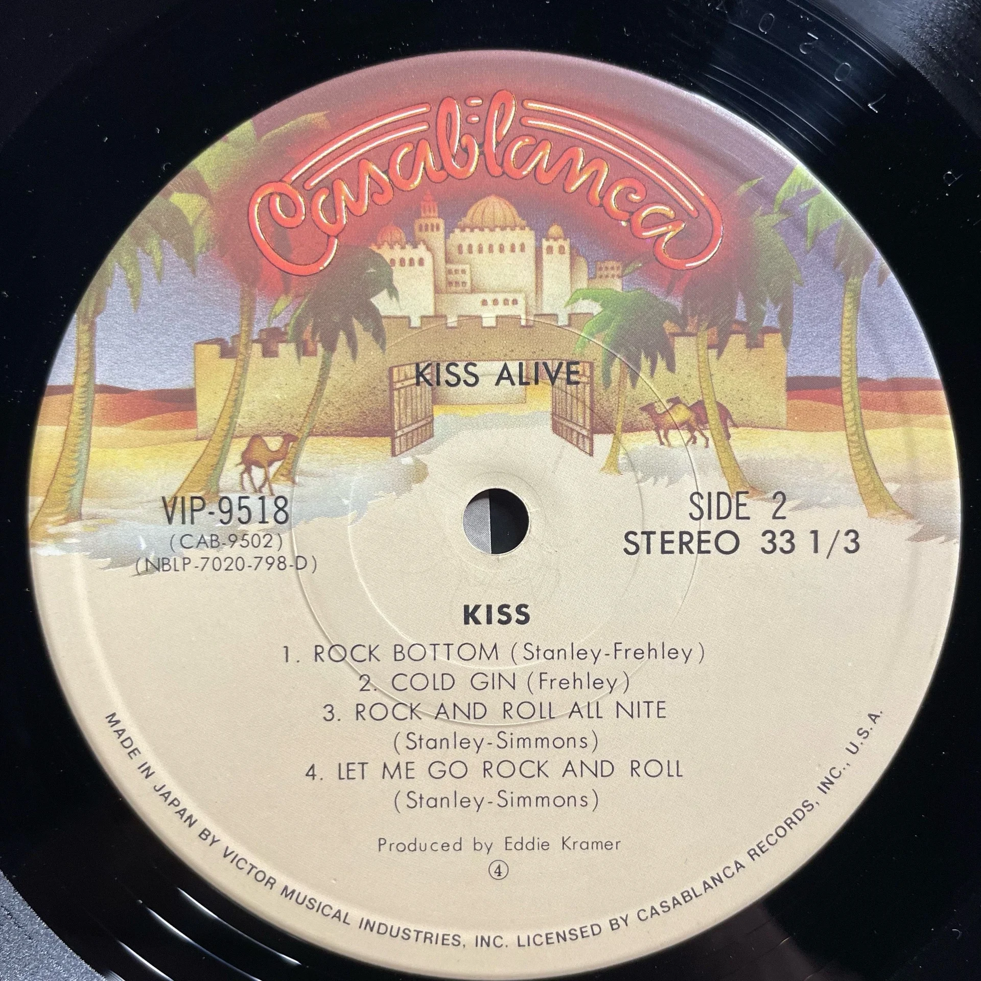 Винтажная виниловая пластинка LP Kiss Alive (Япония 1977) (Оби) - миниатюра 8