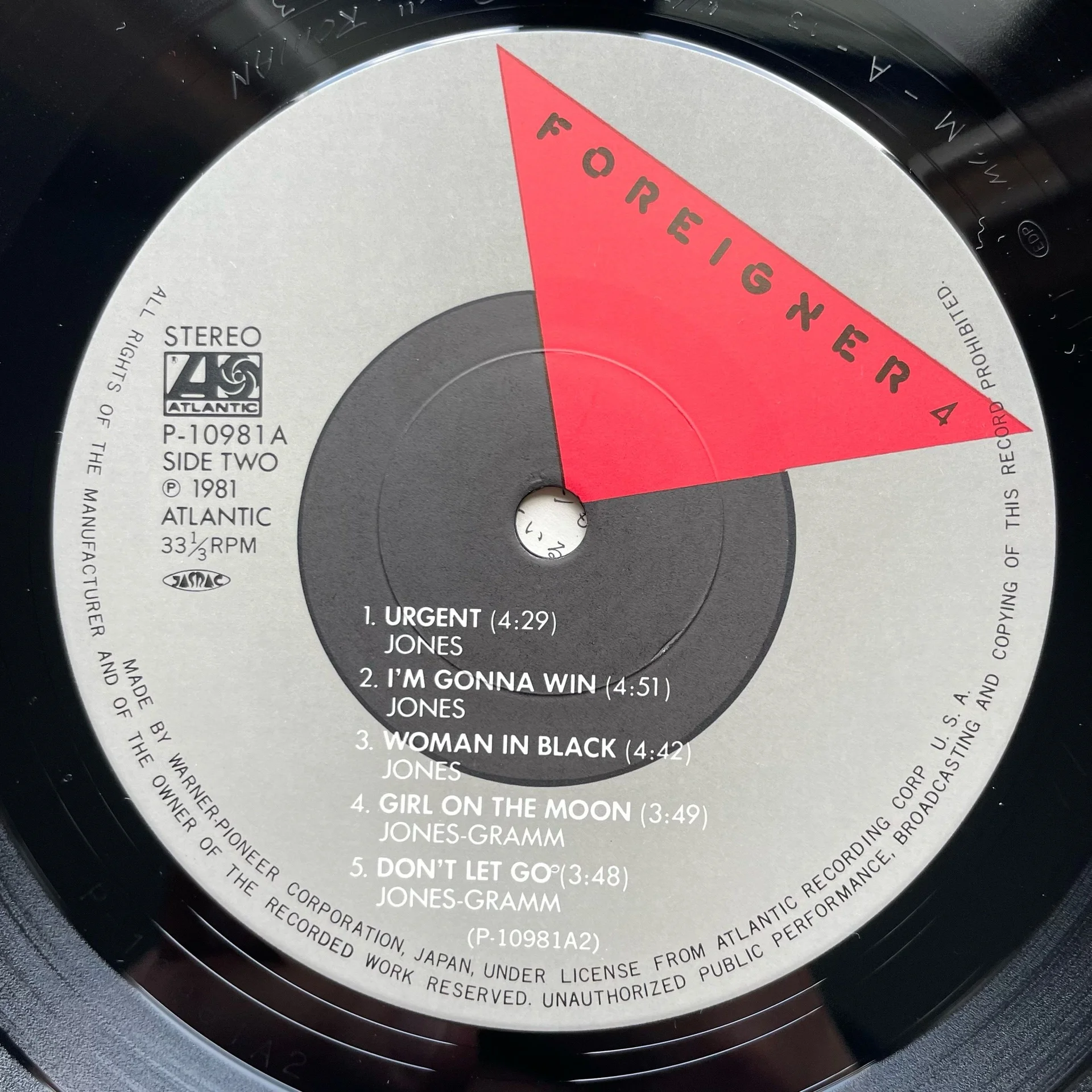Винтажная виниловая пластинка LP Foreigner 4 (Япония 1981) (Без Оби) - миниатюра 4