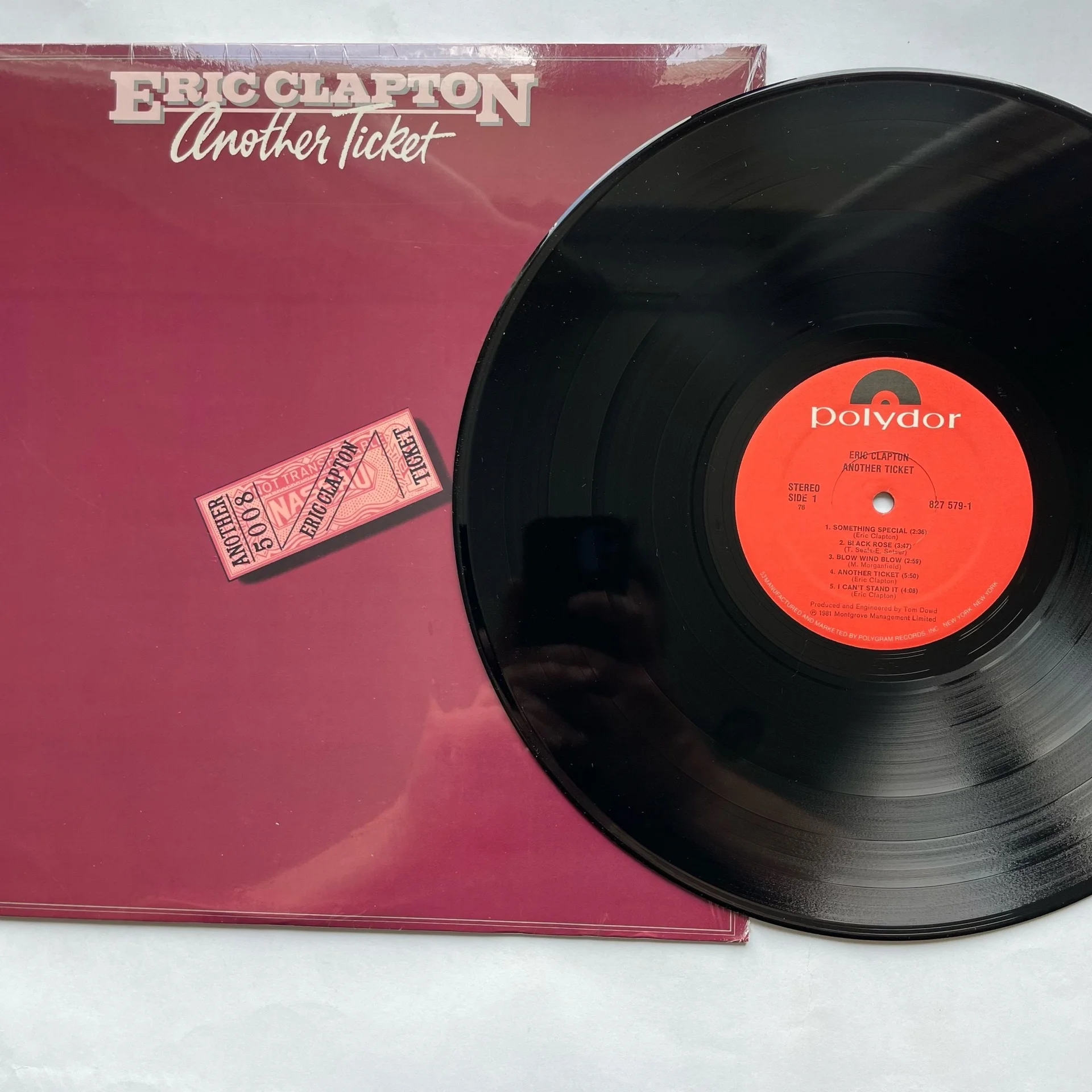Винтажная виниловая пластинка LP Eric Clapton Another Ticket (США 1984) - миниатюра 3