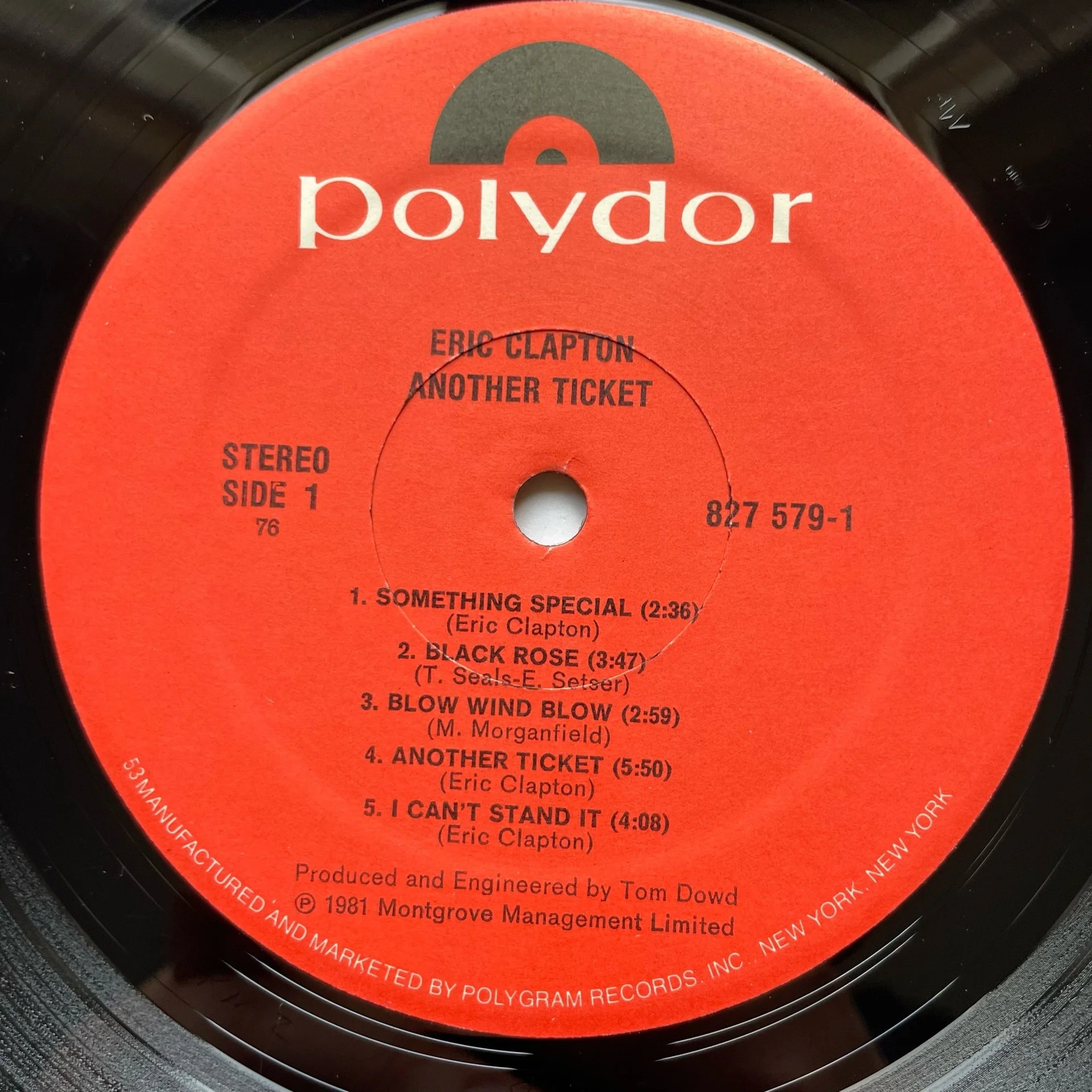 Винтажная виниловая пластинка LP Eric Clapton Another Ticket (США 1984) - миниатюра 4