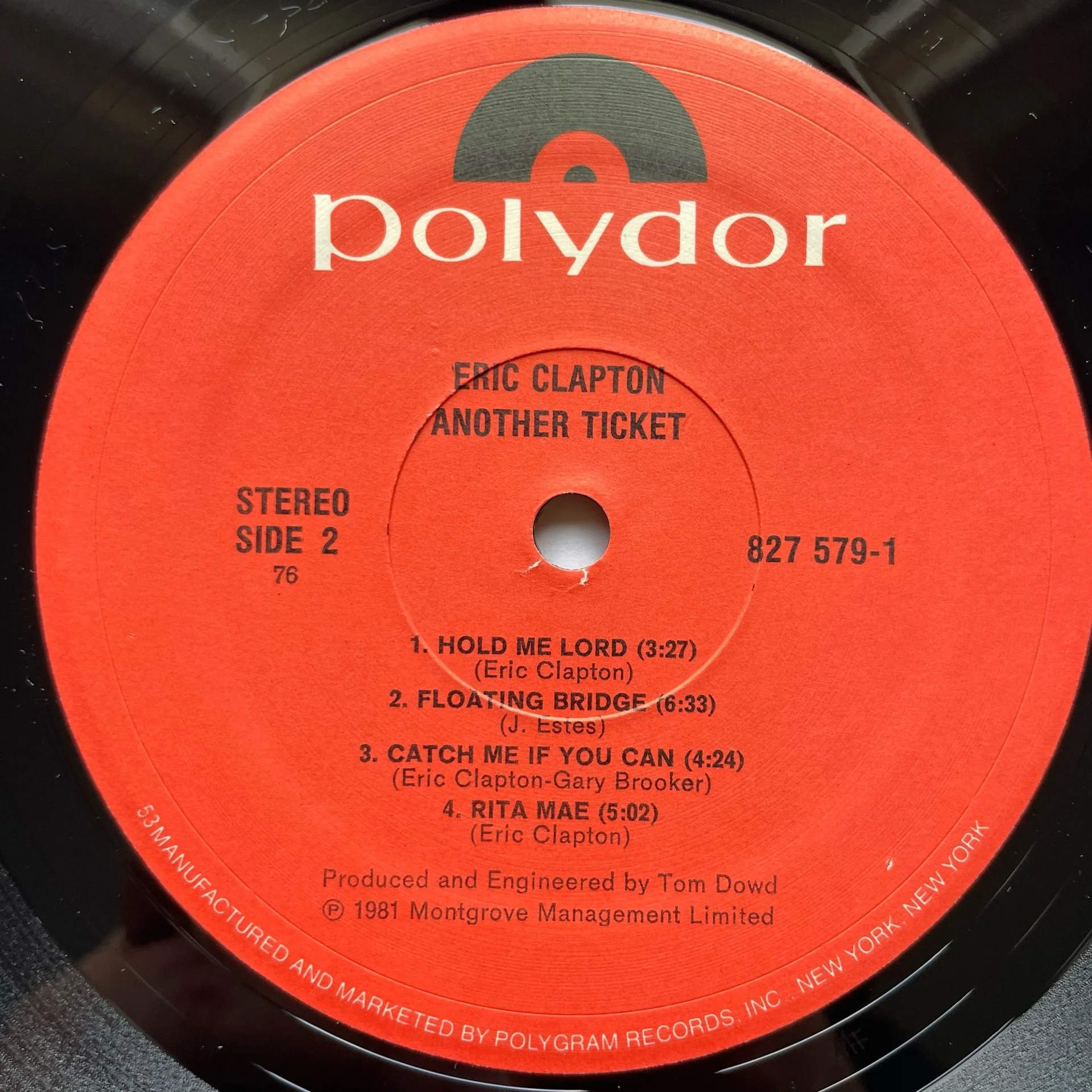 Винтажная виниловая пластинка LP Eric Clapton Another Ticket (США 1984) - миниатюра 5