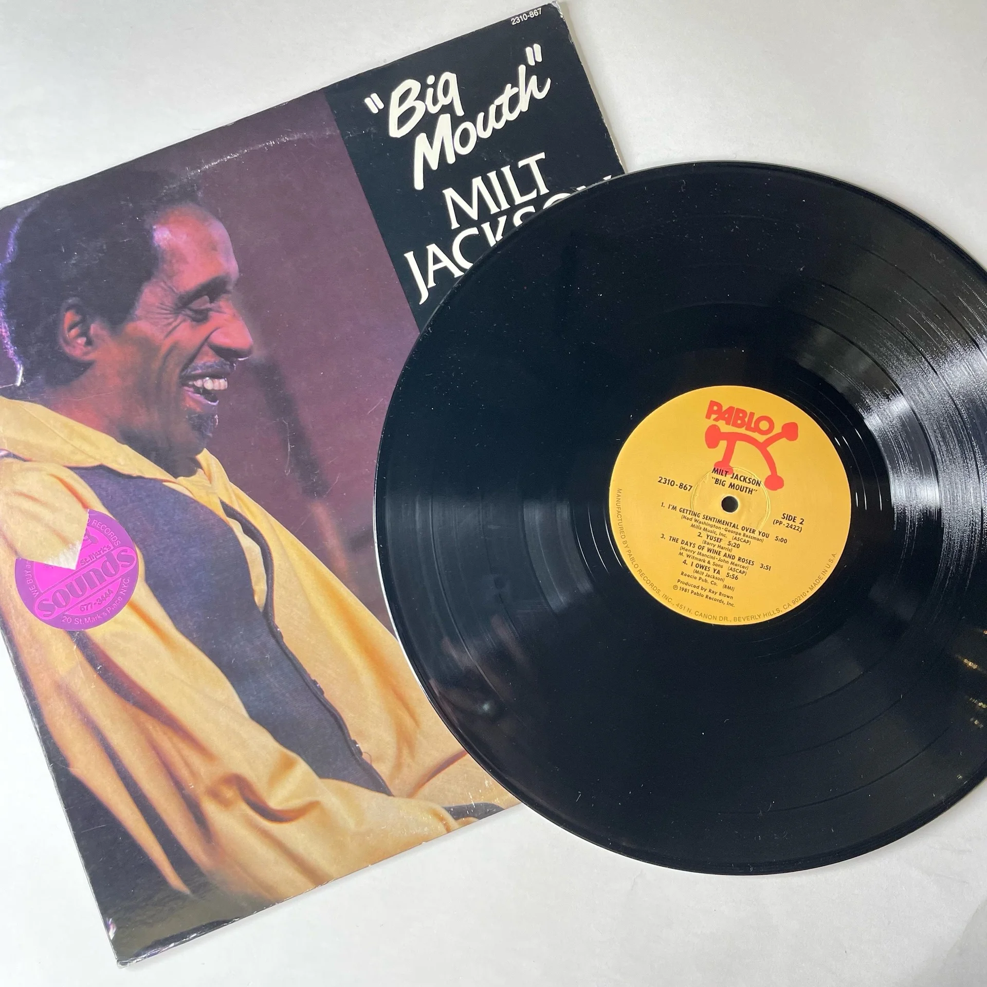 Винтажная виниловая пластинка LP Milt Jackson Big Mouth (США 1981) - миниатюра 3