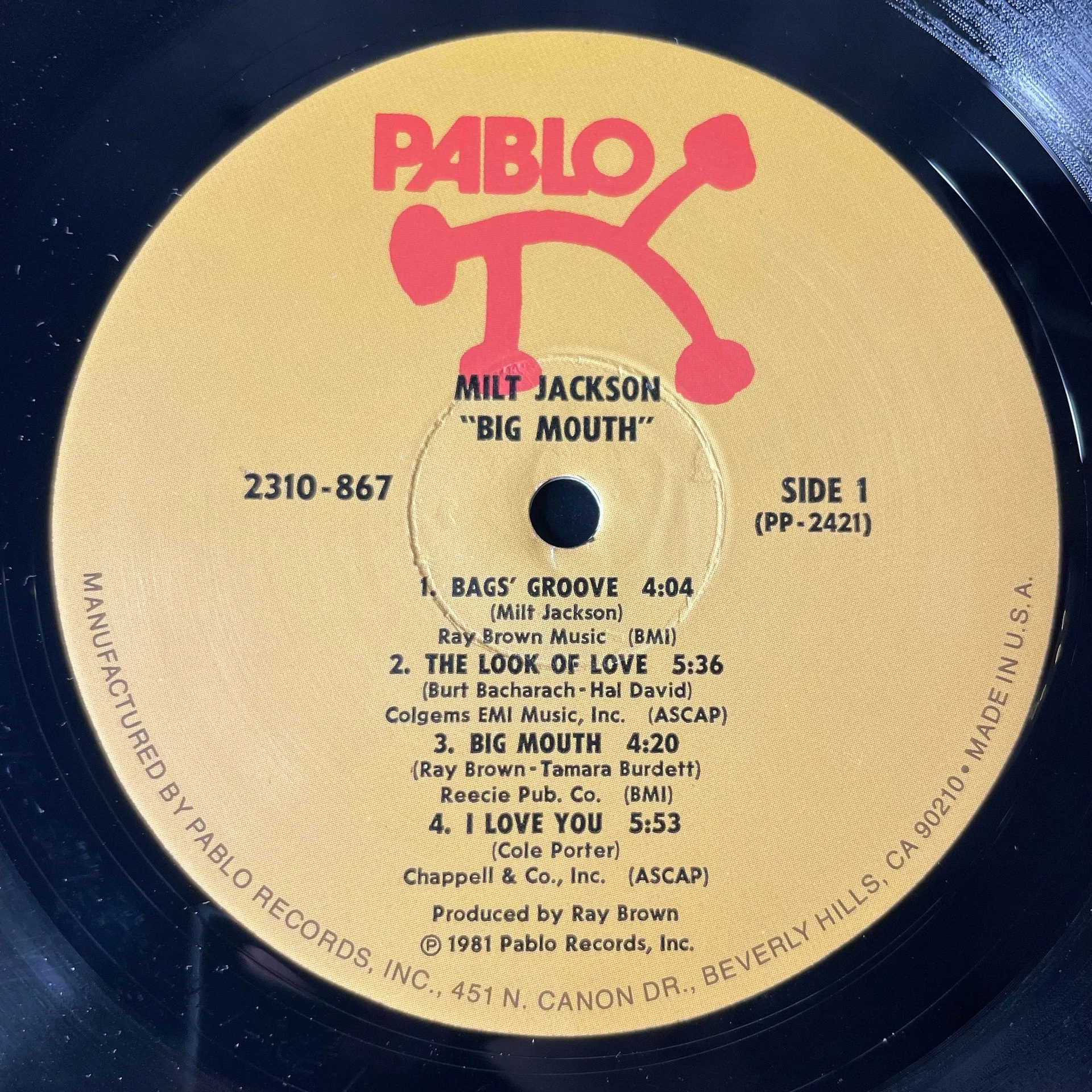 Винтажная виниловая пластинка LP Milt Jackson Big Mouth (США 1981) - миниатюра 4