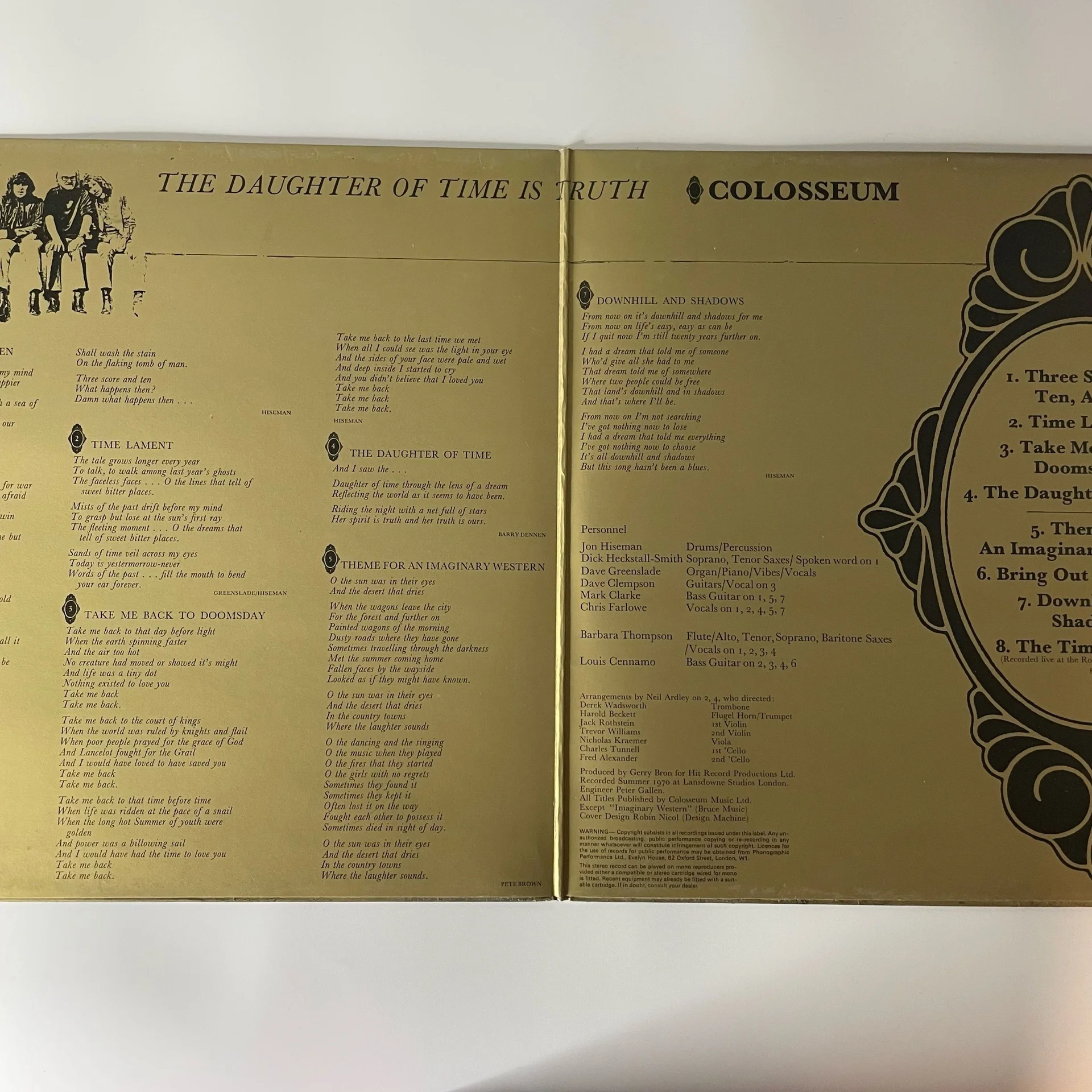 Винтажная виниловая пластинка LP Colosseum Daughter Of Time (Англия 1971) - миниатюра 3