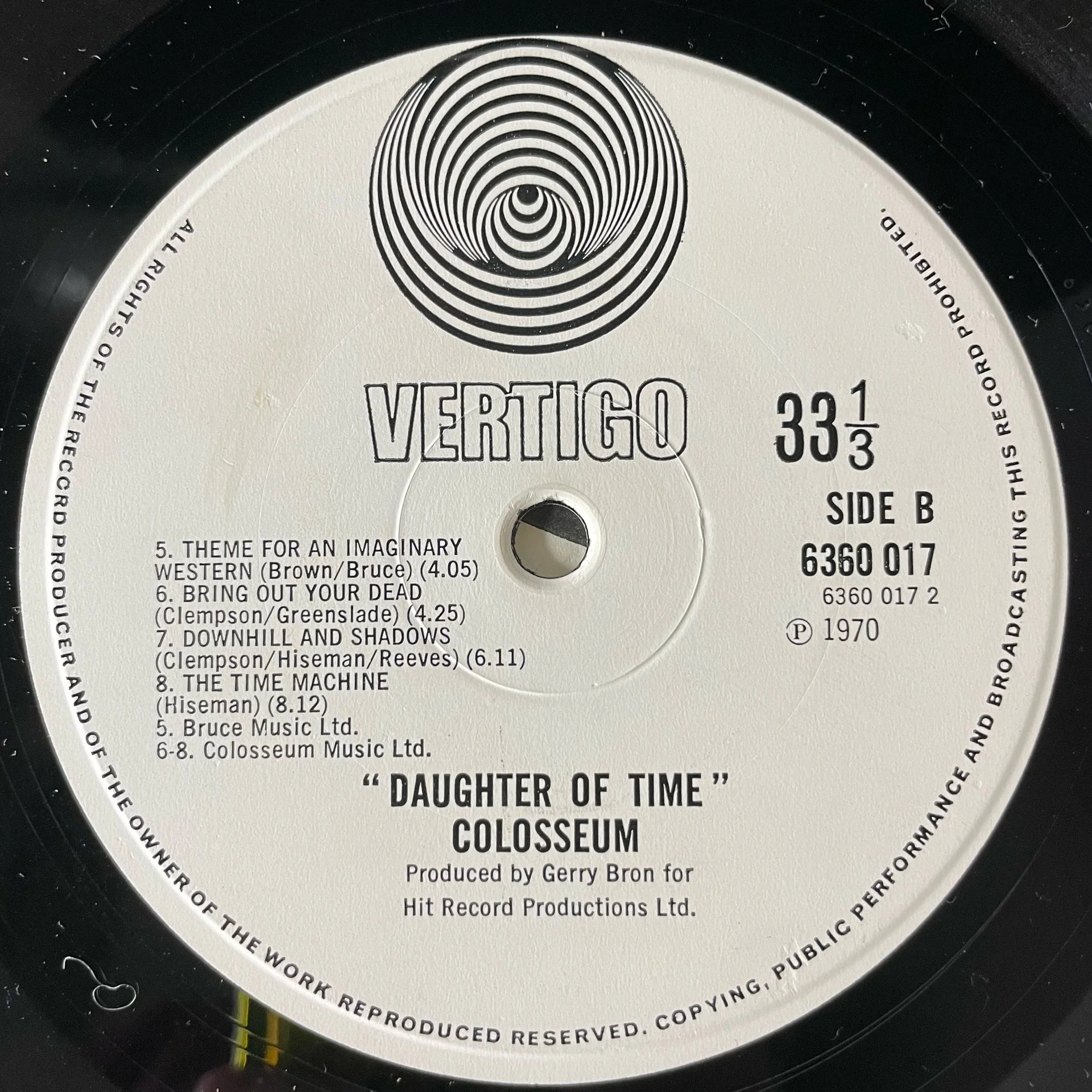 Винтажная виниловая пластинка LP Colosseum Daughter Of Time (Англия 1971) - миниатюра 6