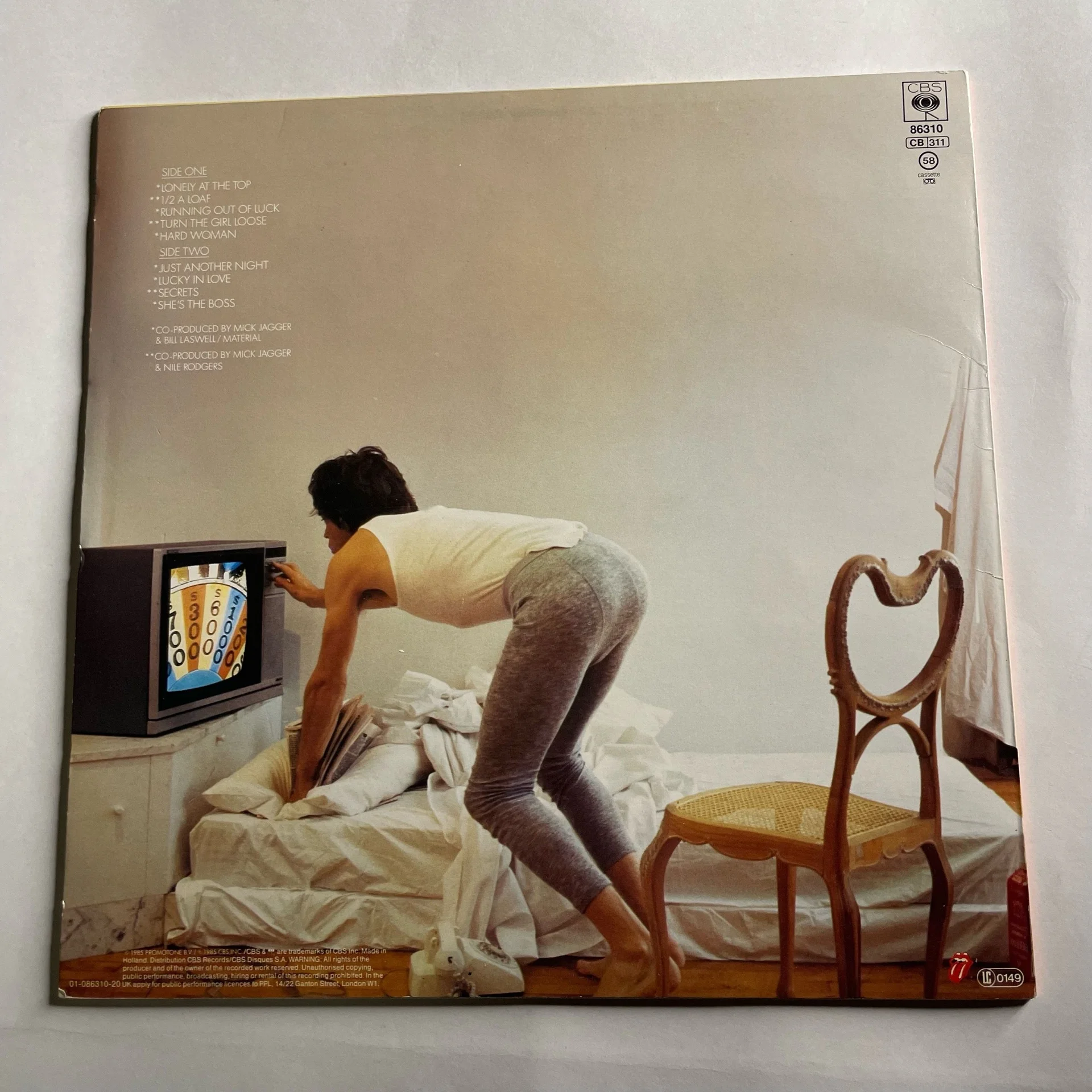 Винтажная виниловая пластинка LP Mick Jagger She's The Boss (Нидерланды 1985) - миниатюра 3