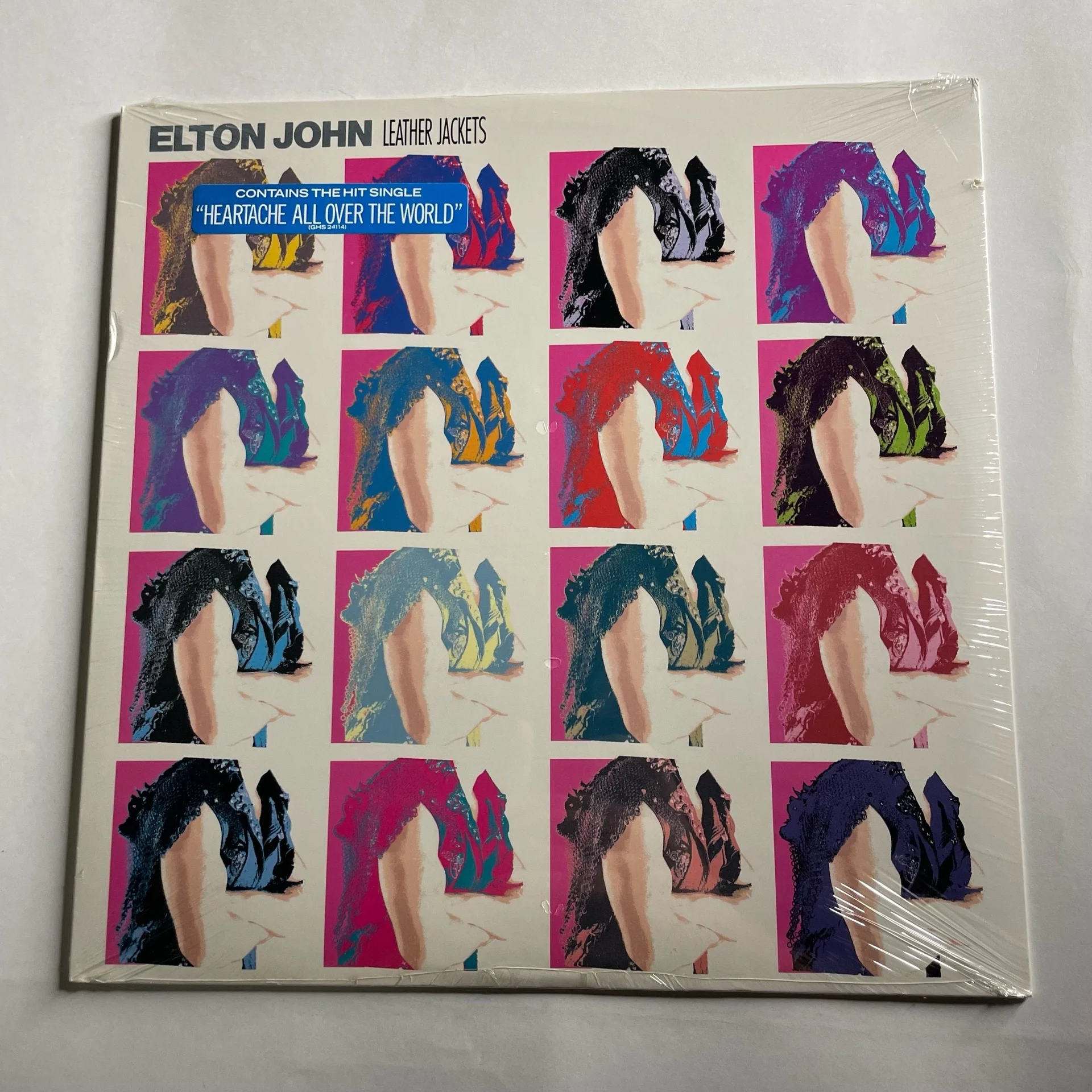 Винтажная виниловая пластинка LP Elton John Leather Jackets (США 1986) (Запечатан)