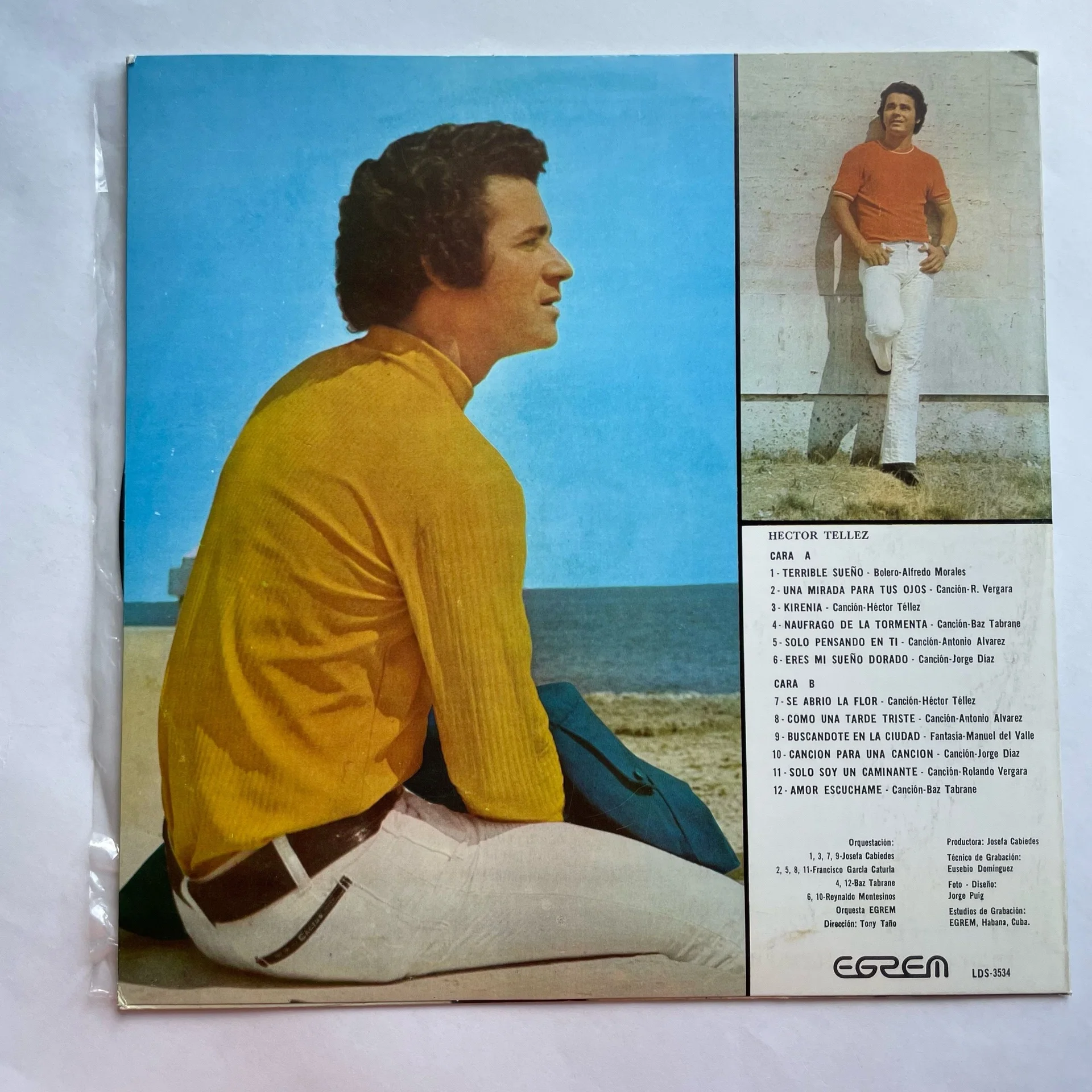 Винтажная виниловая пластинка LP Hector Tellez (Куба 1977) - миниатюра 2