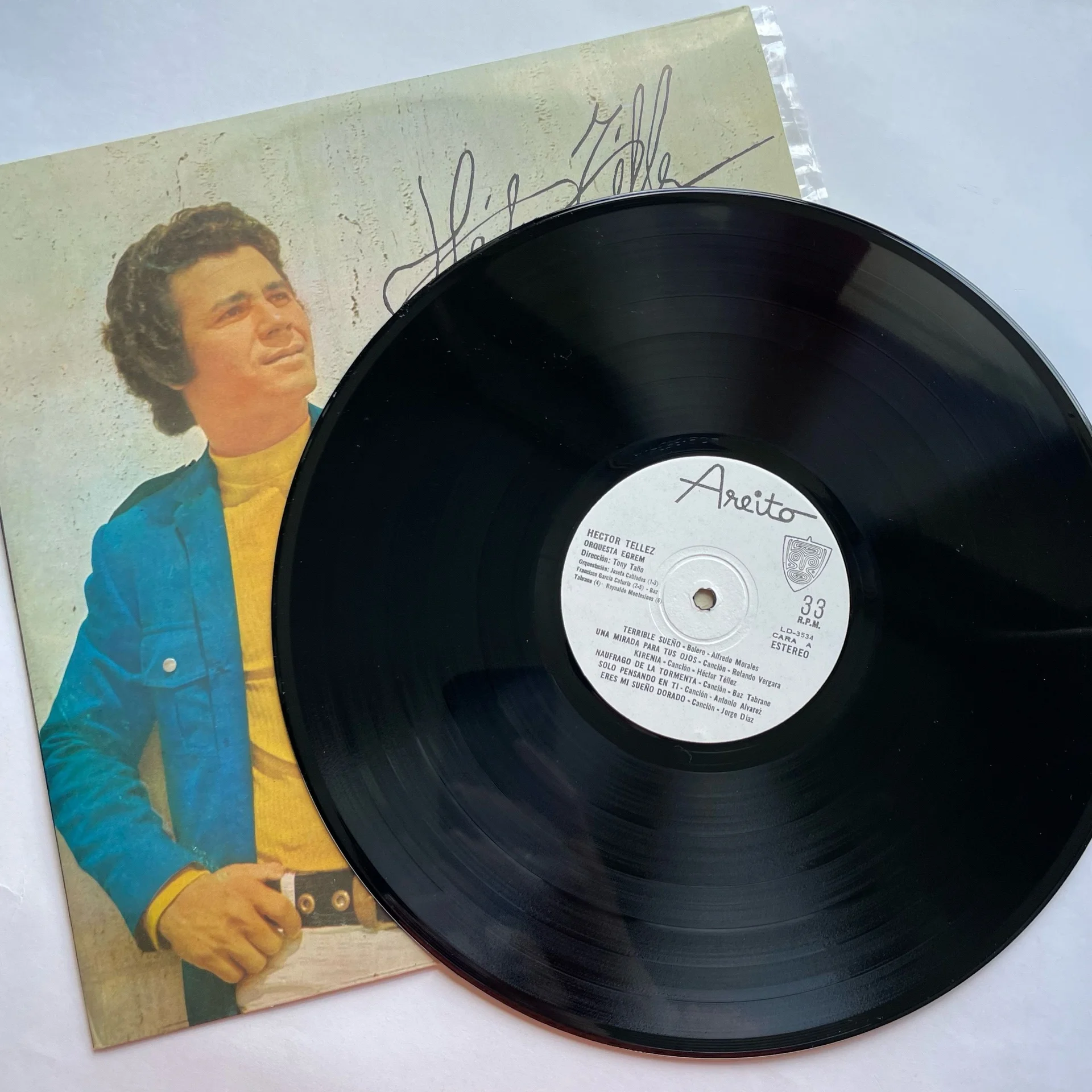 Винтажная виниловая пластинка LP Hector Tellez (Куба 1977) - миниатюра 3