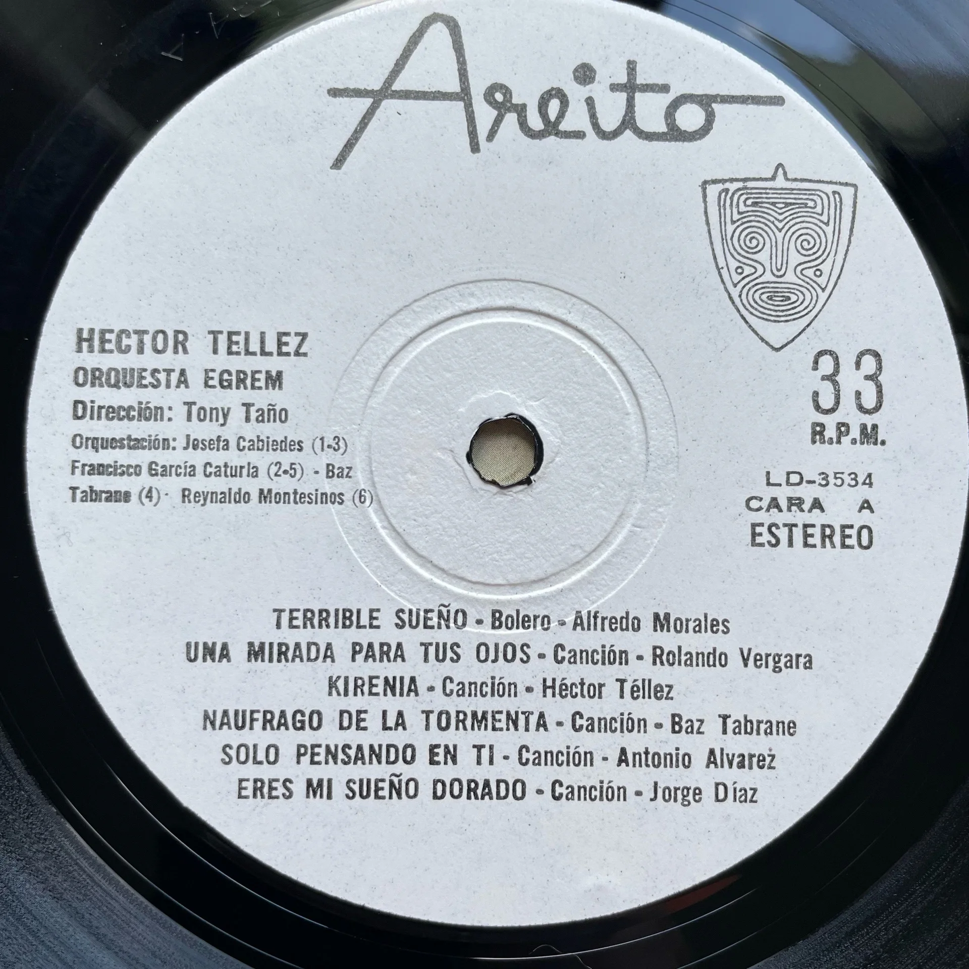 Винтажная виниловая пластинка LP Hector Tellez (Куба 1977) - миниатюра 4
