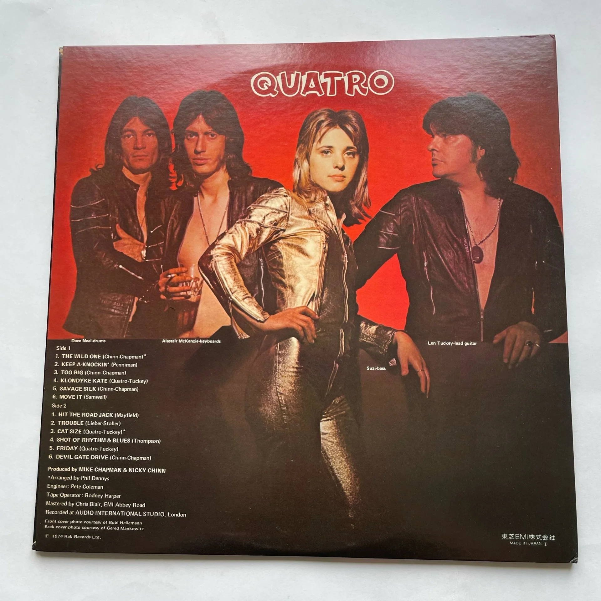 Винтажная виниловая пластинка LP Suzi Quatro, Quatro (Япония 1974) (Оби) - миниатюра 3