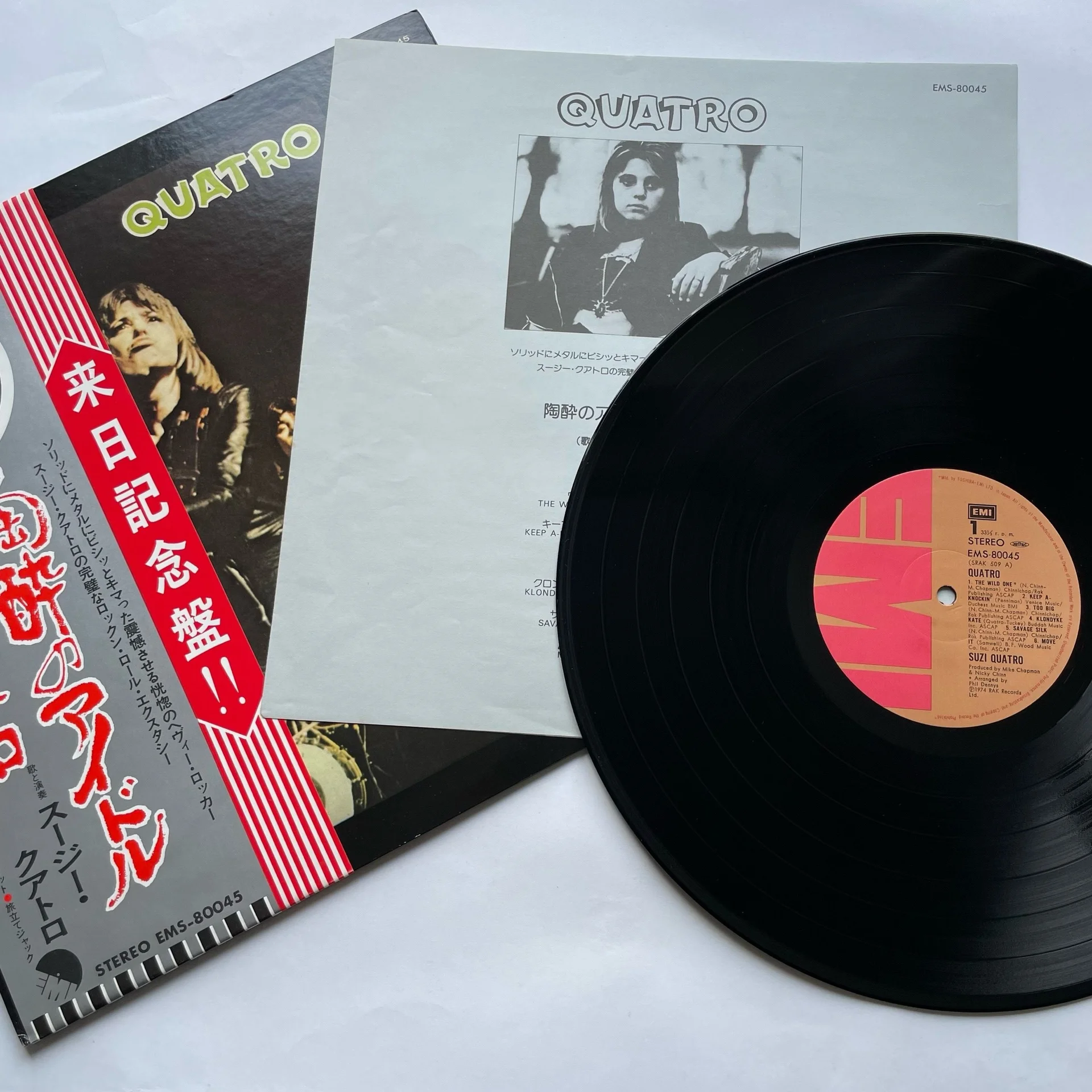 Винтажная виниловая пластинка LP Suzi Quatro, Quatro (Япония 1974) (Оби) - миниатюра 4
