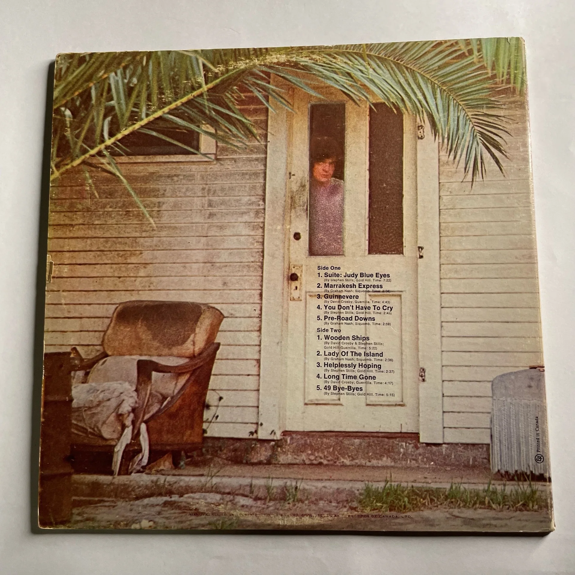 Винтажная виниловая пластинка LP Crosby, Stills and Nash (Канада 1971) - миниатюра 3