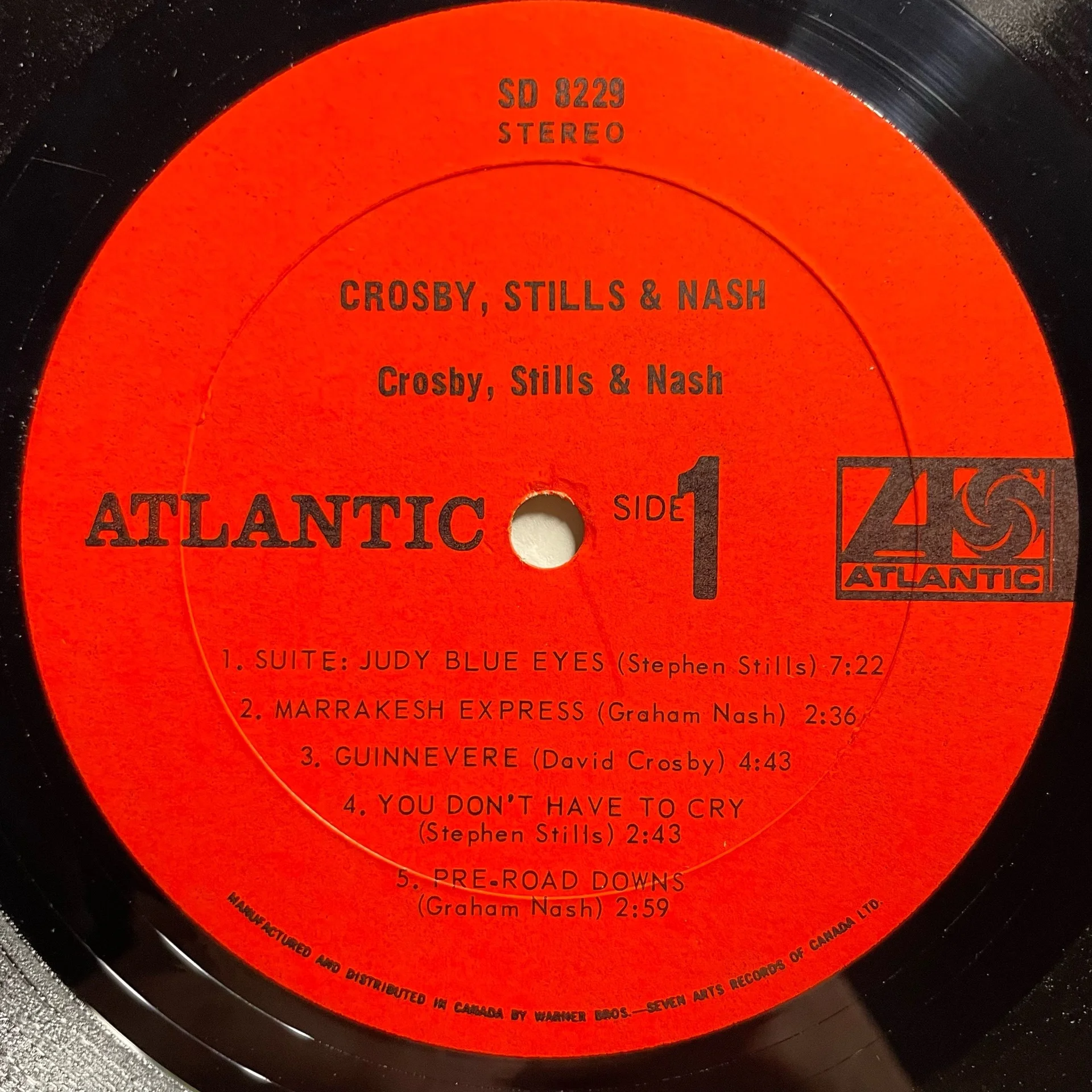 Винтажная виниловая пластинка LP Crosby, Stills and Nash (Канада 1971) - миниатюра 5