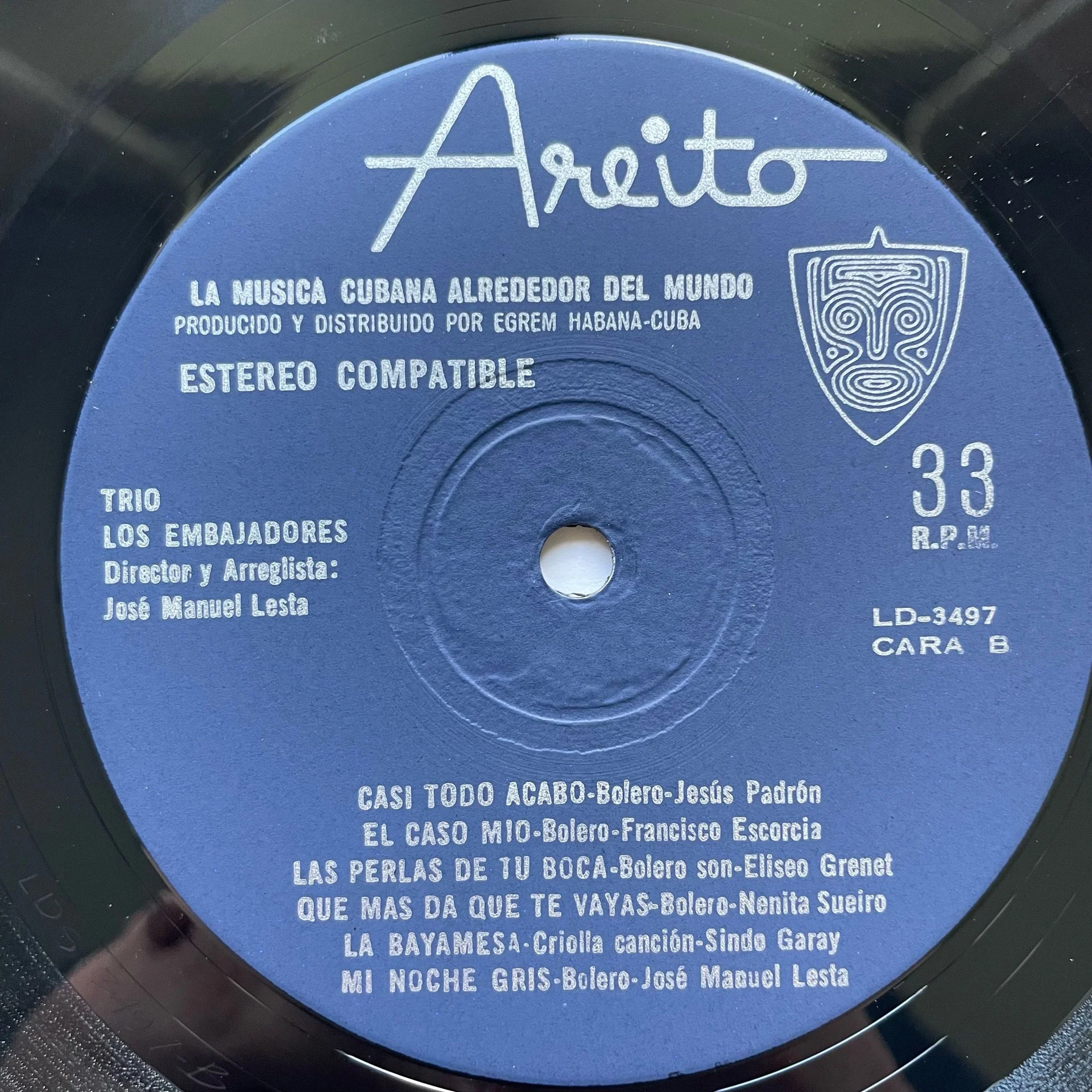 Винтажная виниловая пластинка LP Los Embajadores Кубинская Гитара (Куба 1975) - миниатюра 5
