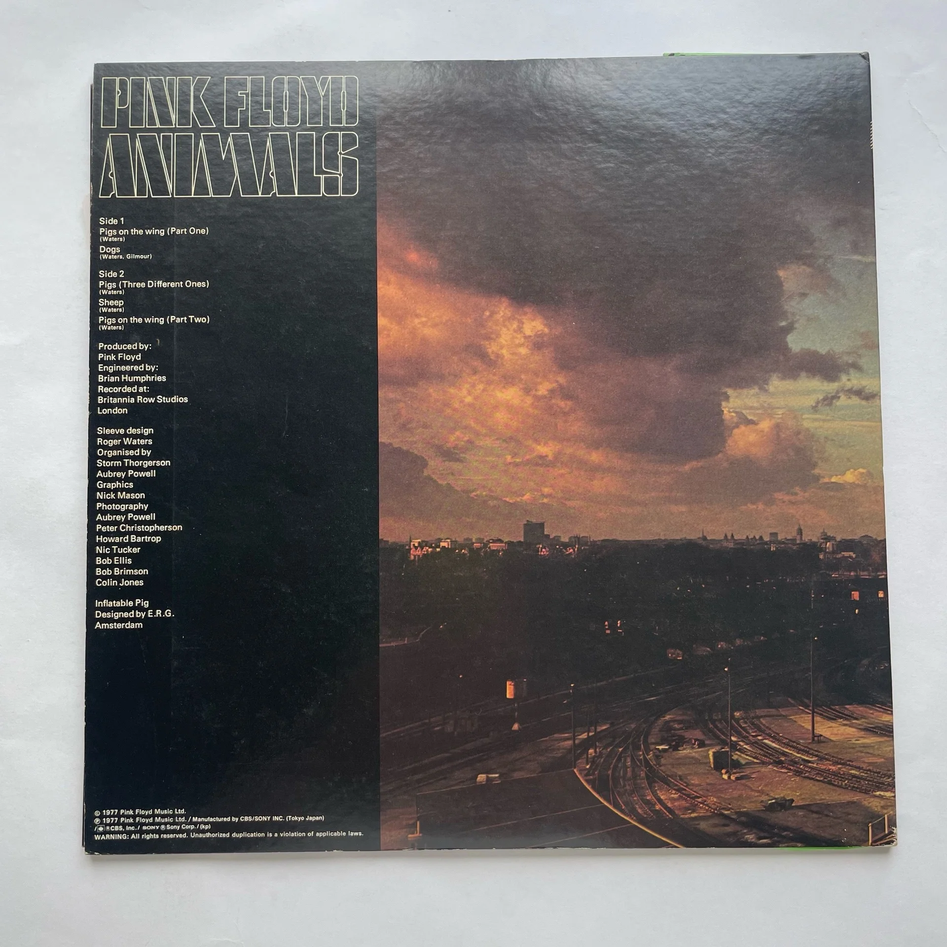 Винтажная виниловая пластинка LP Pink Floyd Animals (Япония 1977) (Оби, Стикер) - миниатюра 3