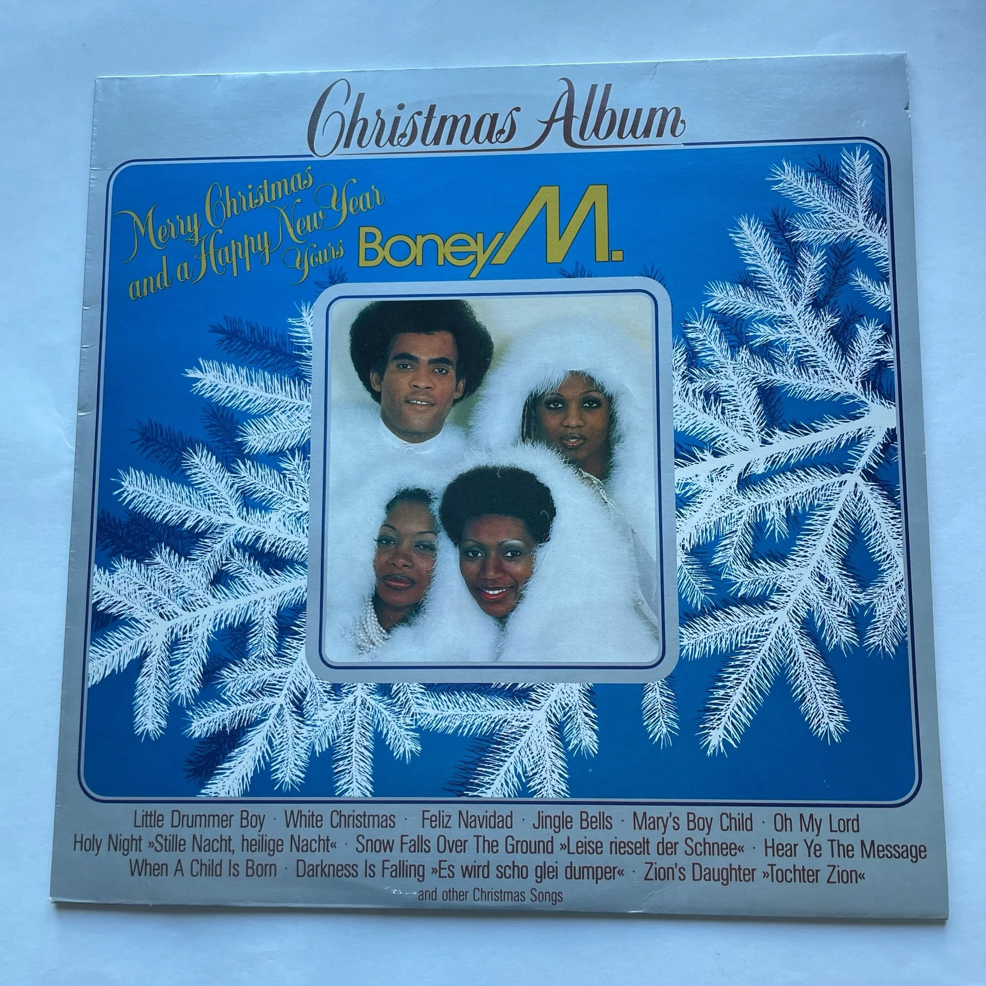 Винтажная виниловая пластинка LP Boney M. Christmas Album (Нидерланды 1981) White Christmas