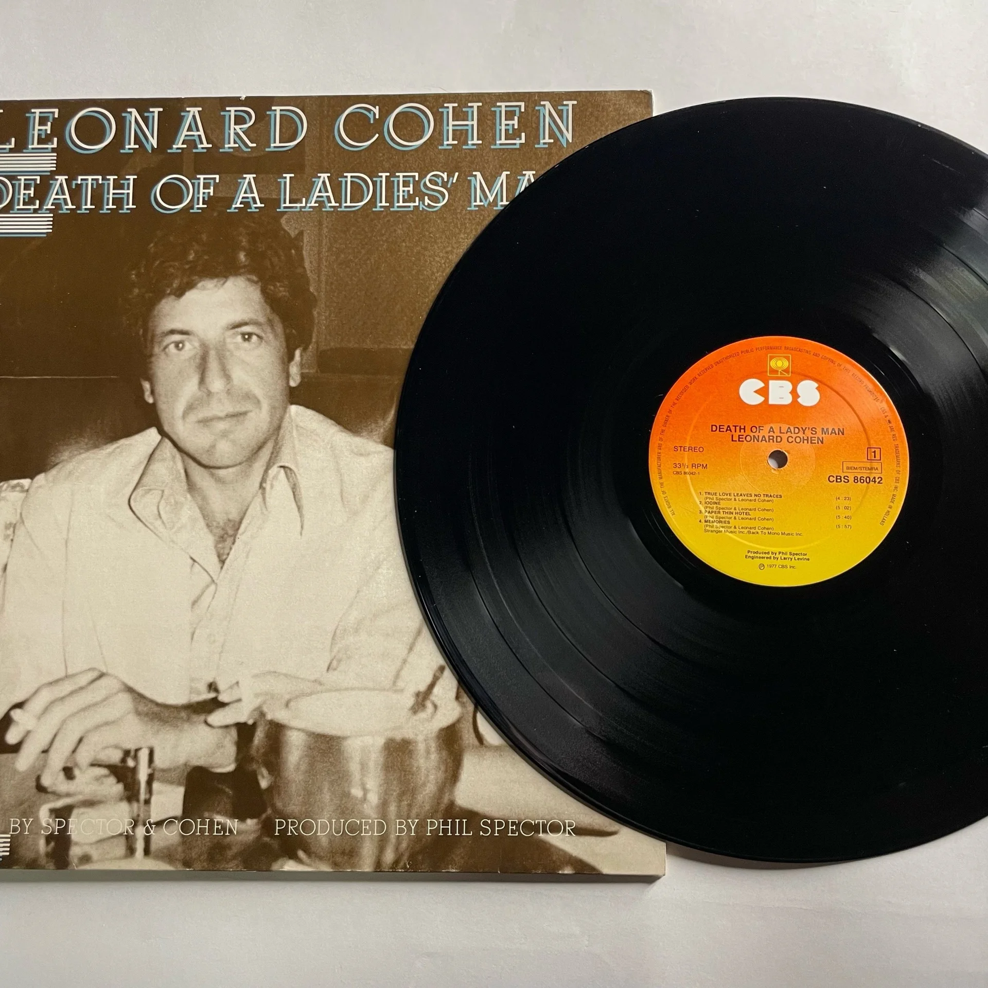 Винтажная виниловая пластинка LP Leonard Cohen Death Of A Ladies' Man (Нидерланды 1977)