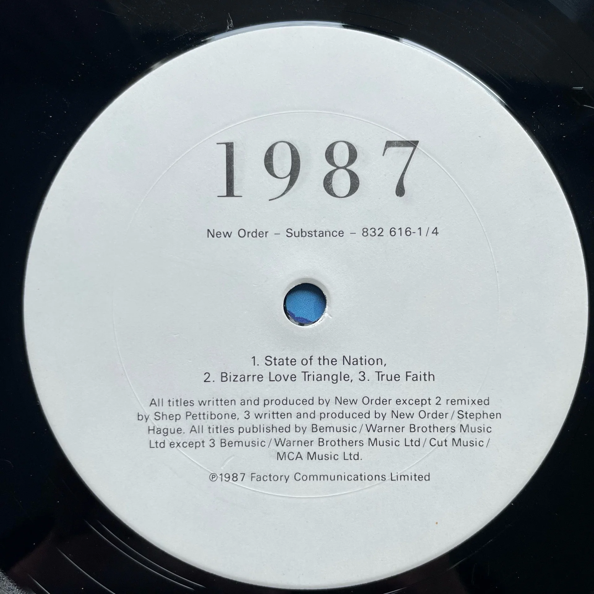 Винтажная виниловая пластинка LP New Order Substance (Канада 1987) Ceremony - миниатюра 6