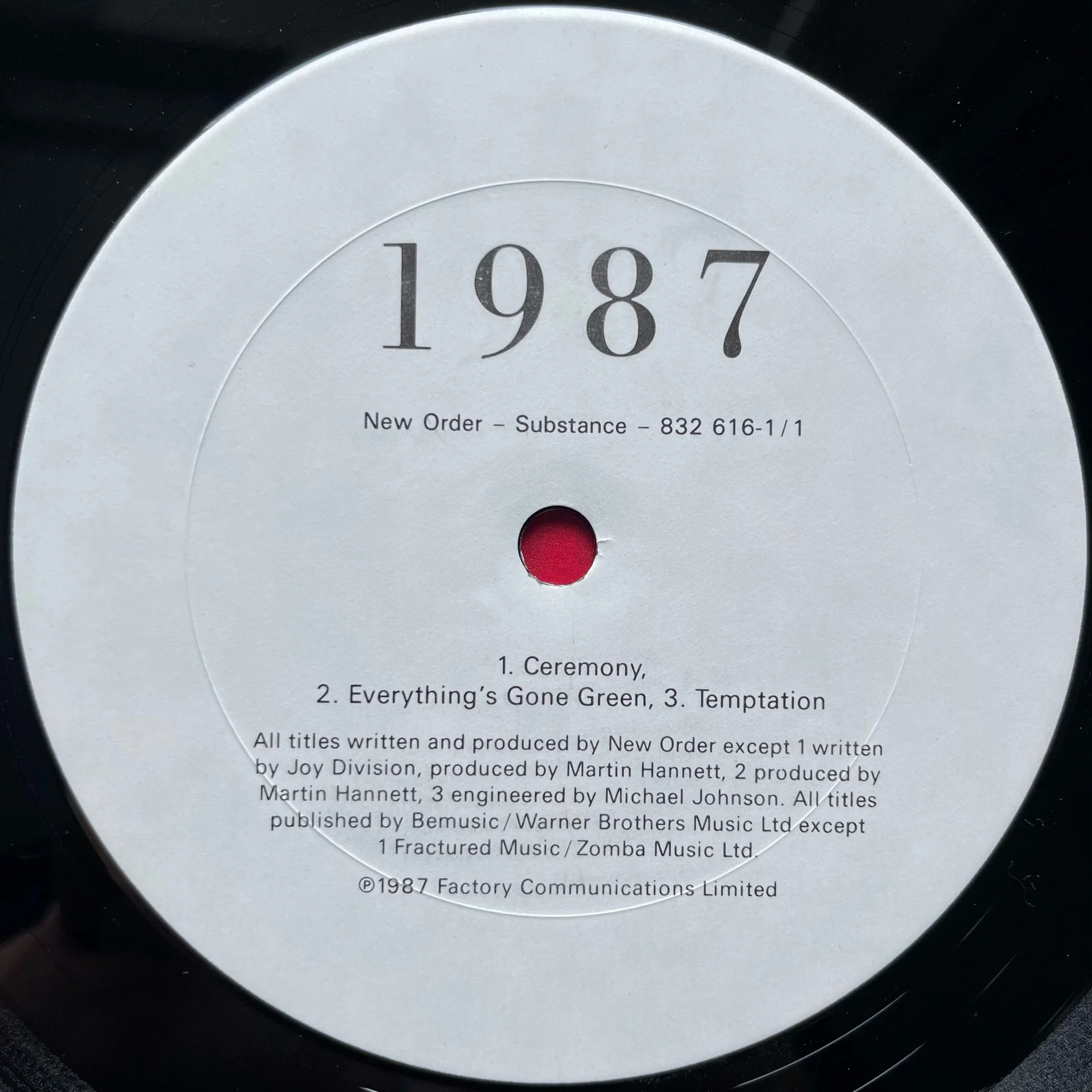 Винтажная виниловая пластинка LP New Order Substance (Канада 1987) Ceremony - миниатюра 8