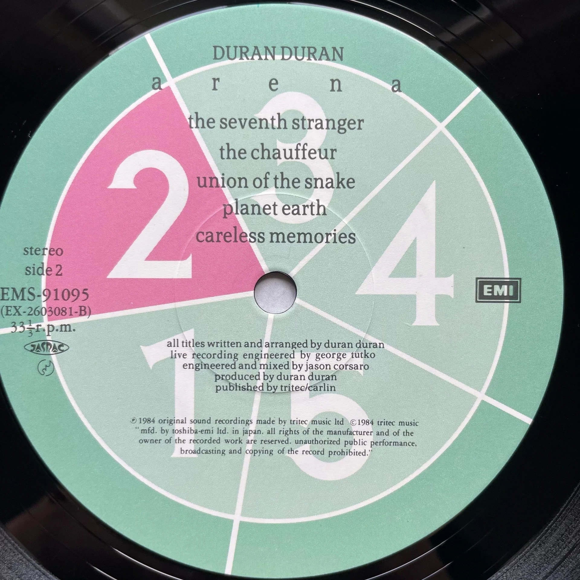 Винтажная виниловая пластинка LP Duran Duran Arena (Япония 1984) (Оби) - миниатюра 6