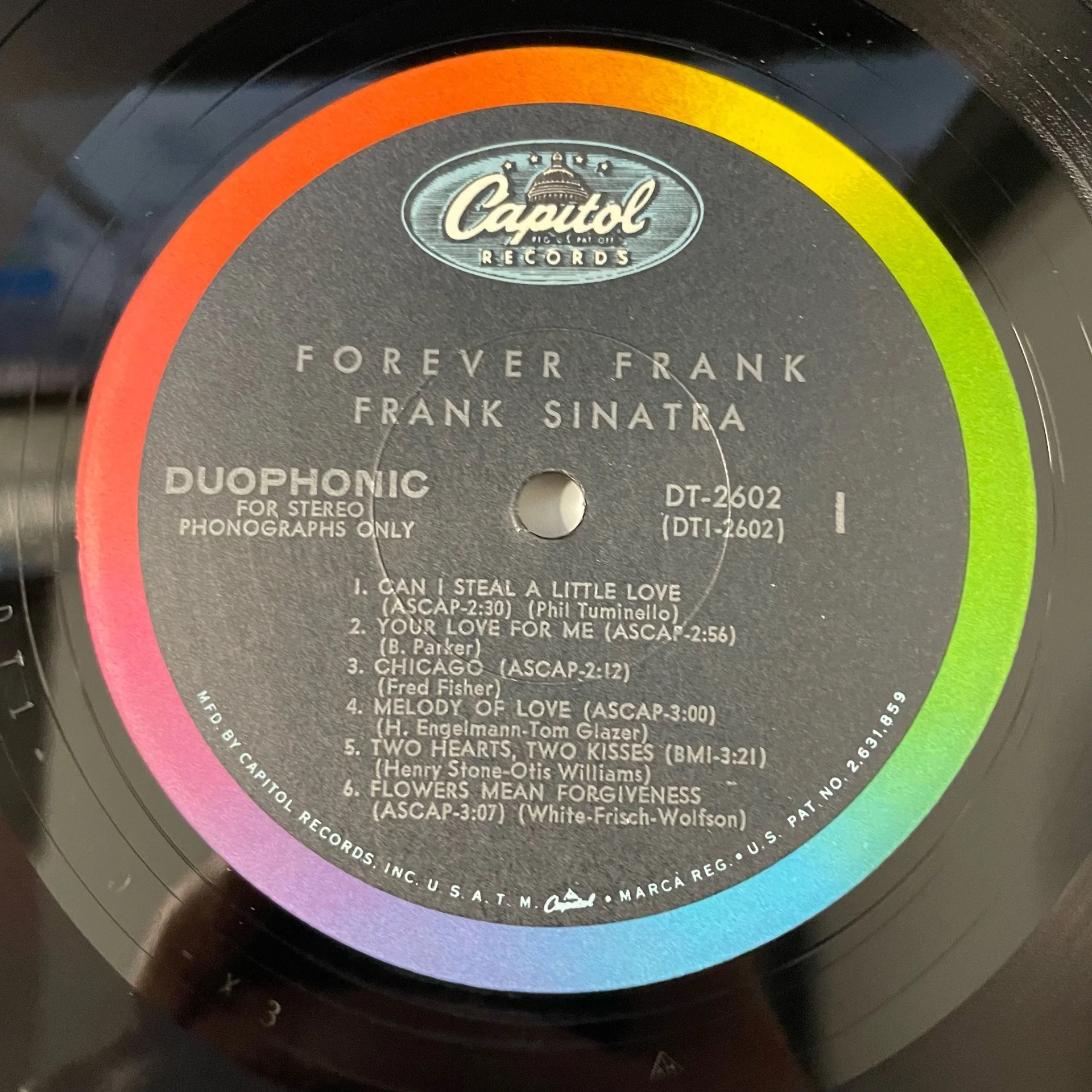 Винтажная виниловая пластинка LP Frank Sinatra Forever Frank (США 1966) - миниатюра 3