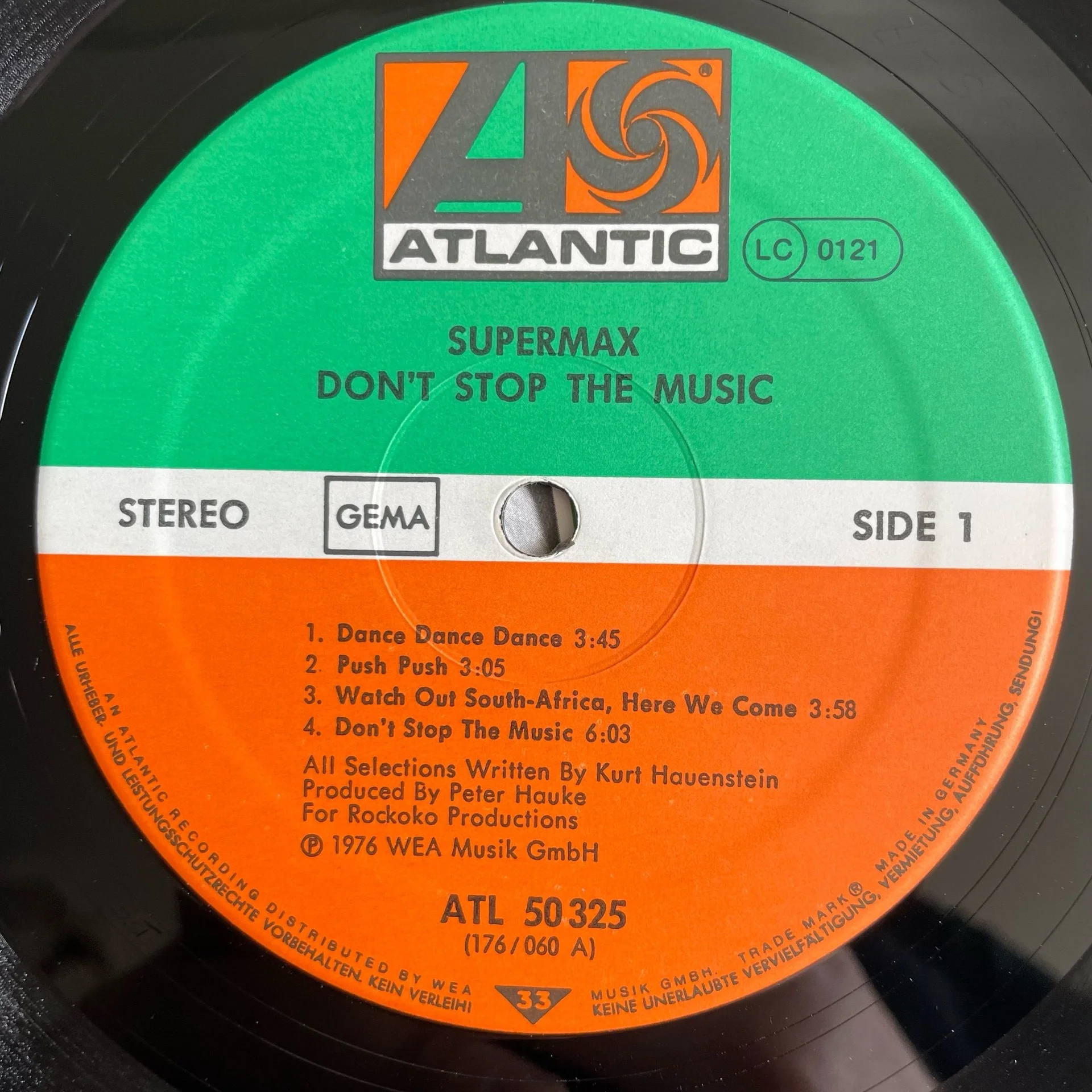 Винтажная виниловая пластинка LP Supermax Don't Stop The Music (Германия 1977) - миниатюра 4