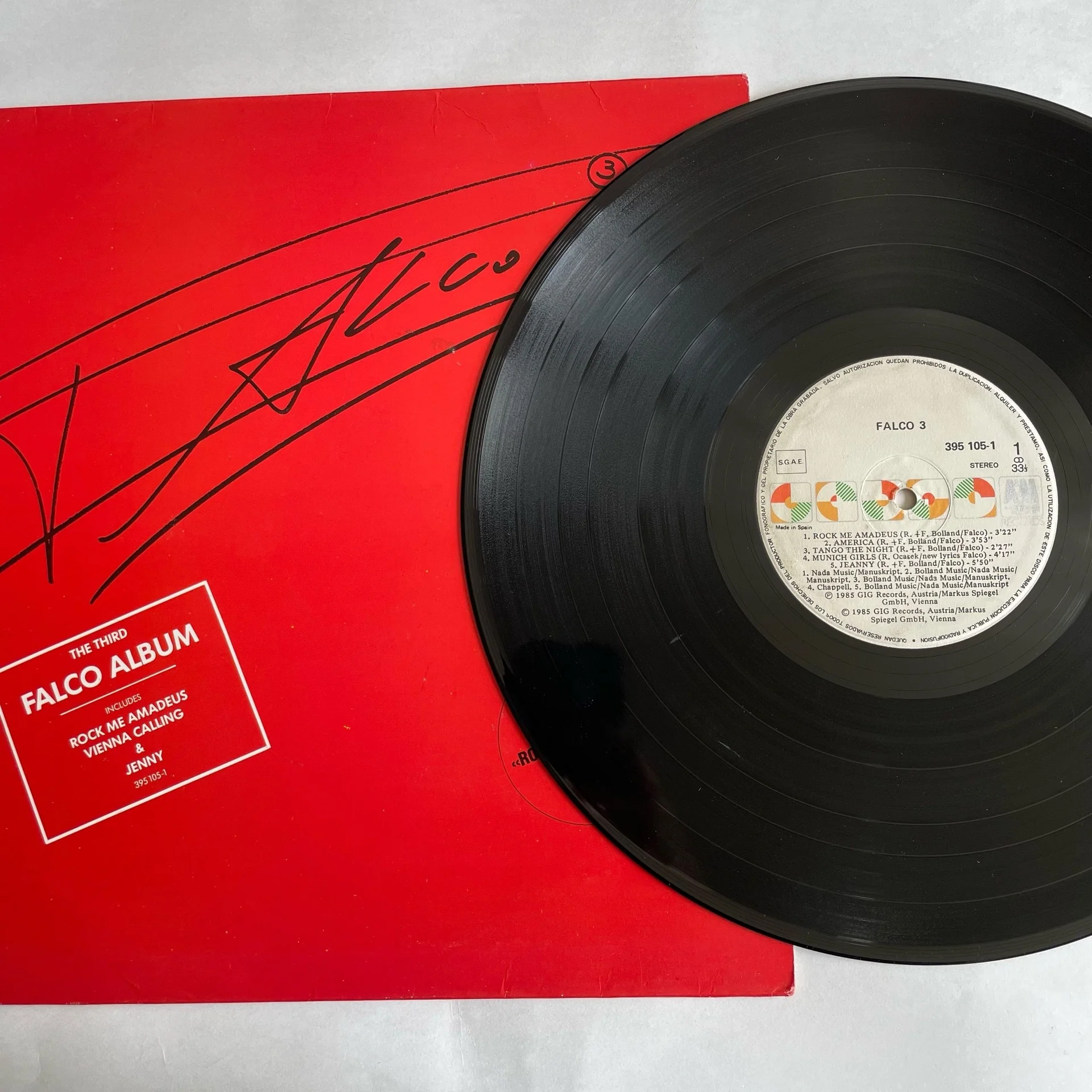 Винтажная виниловая пластинка LP Falco 3 (Испания 1985) - миниатюра 3