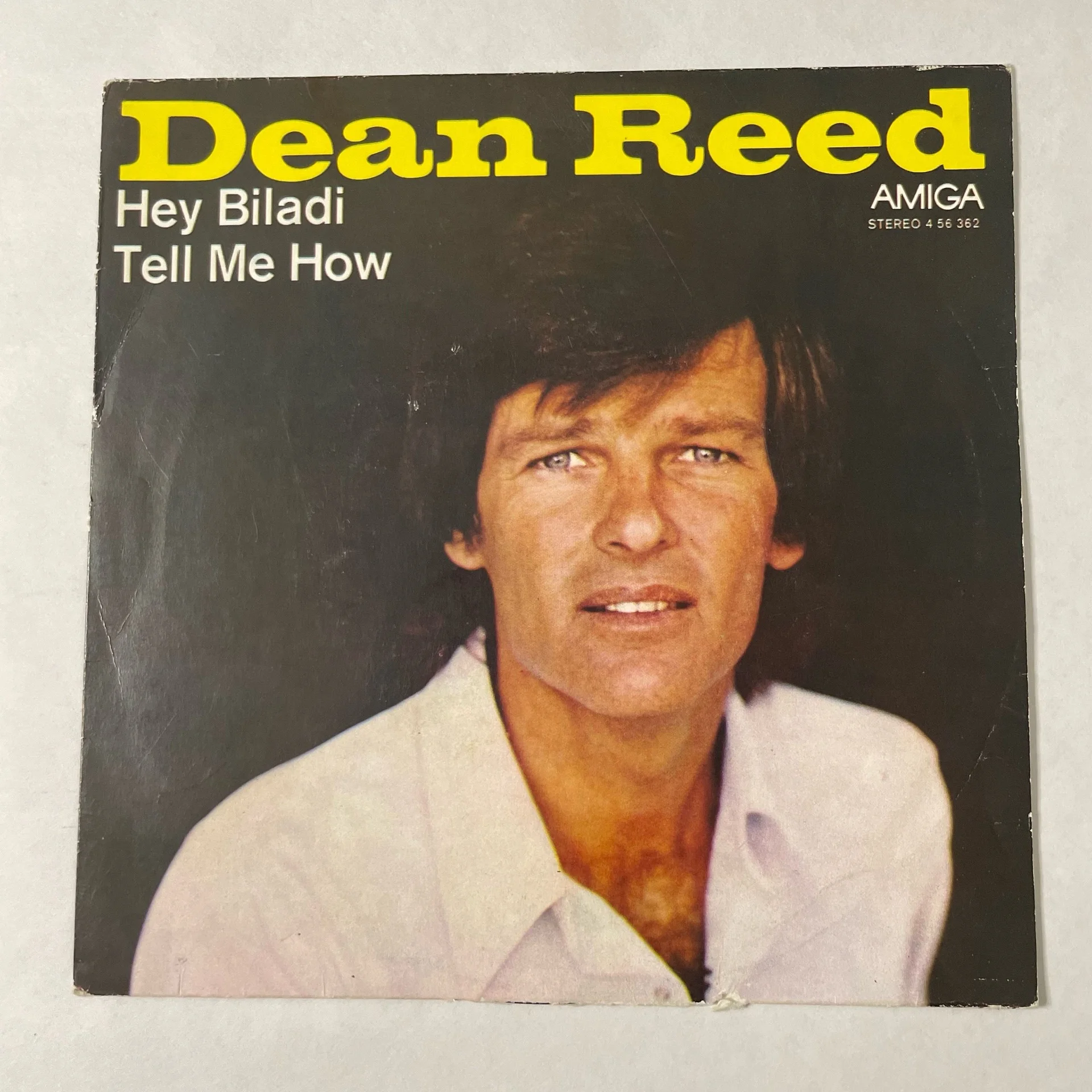 Винтажная виниловая пластинка LP Dean Reed, Hey Biladi / Tell Me How (ГДР 1978) 7 дюймов
