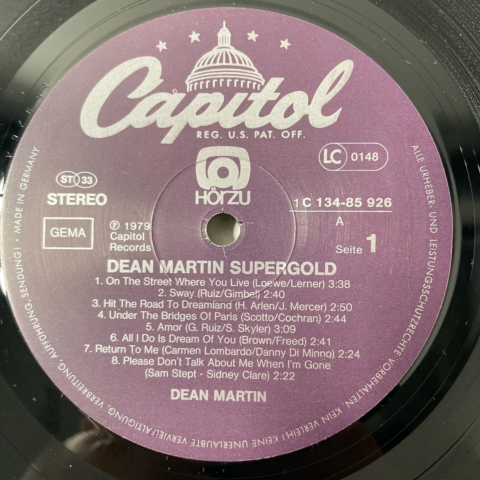 Винтажная виниловая пластинка LP Dean Martin Supergold (Германия 1979) - миниатюра 5