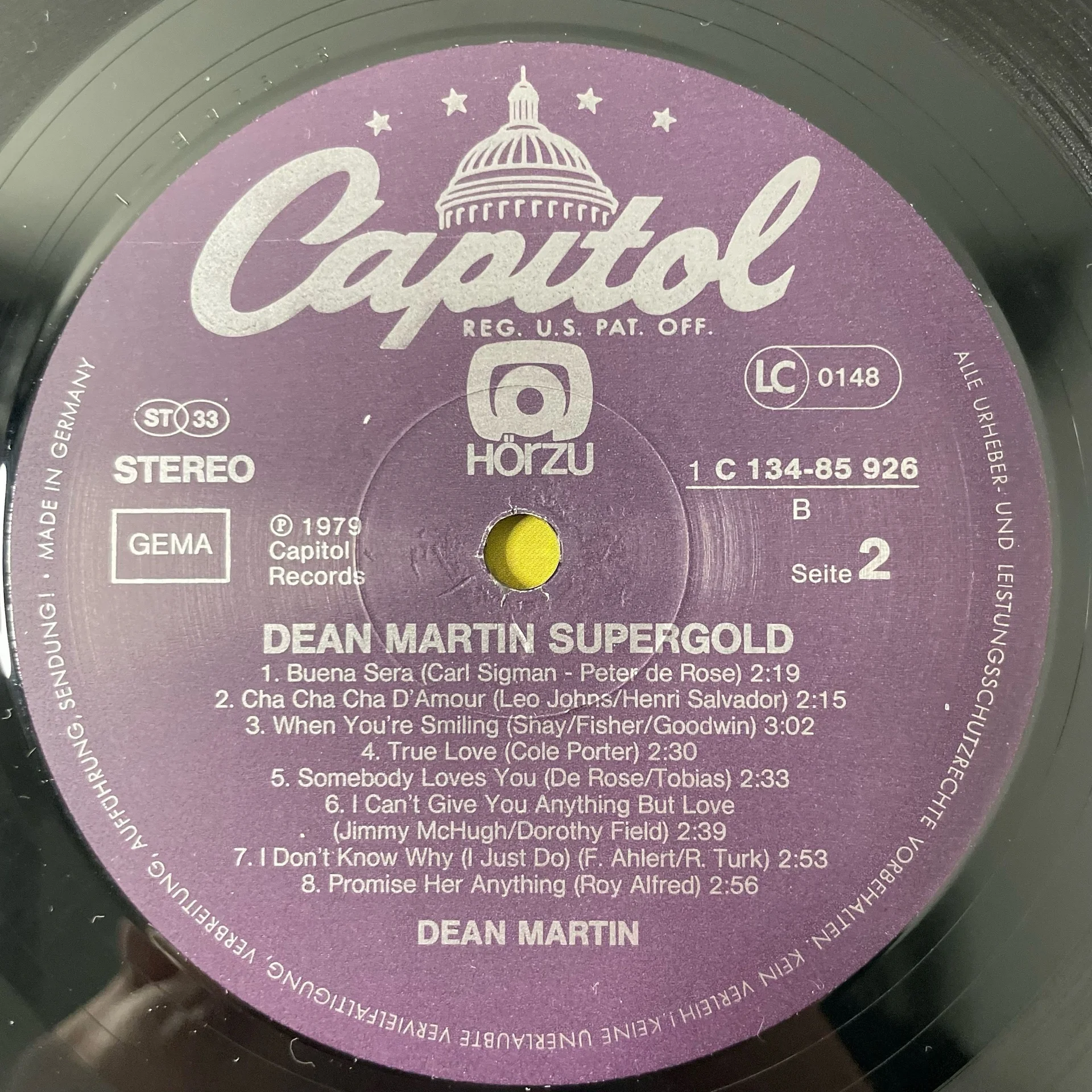 Винтажная виниловая пластинка LP Dean Martin Supergold (Германия 1979) - миниатюра 6