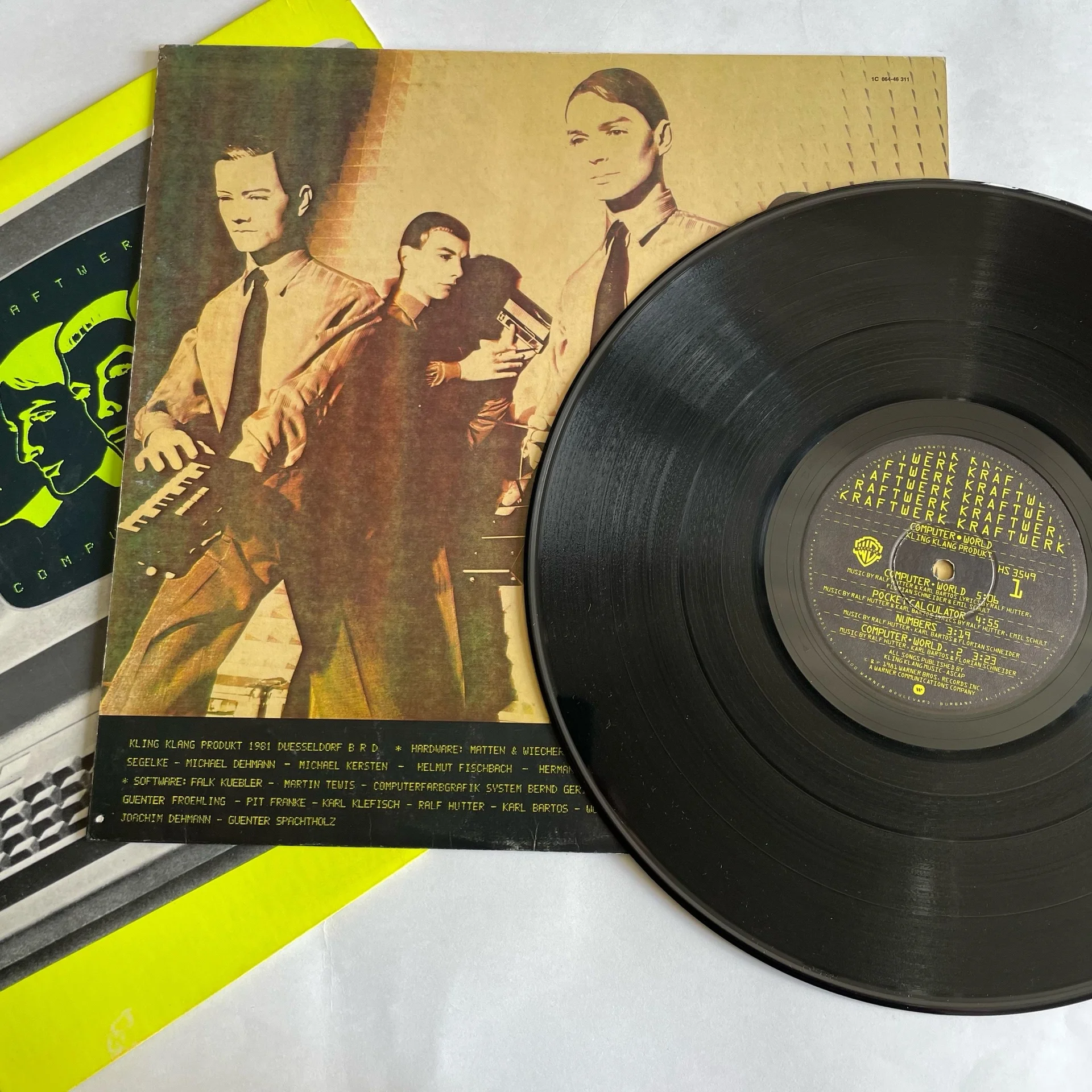 Винтажная виниловая пластинка LP Kraftwerk Computer World (США 1981) - миниатюра 3