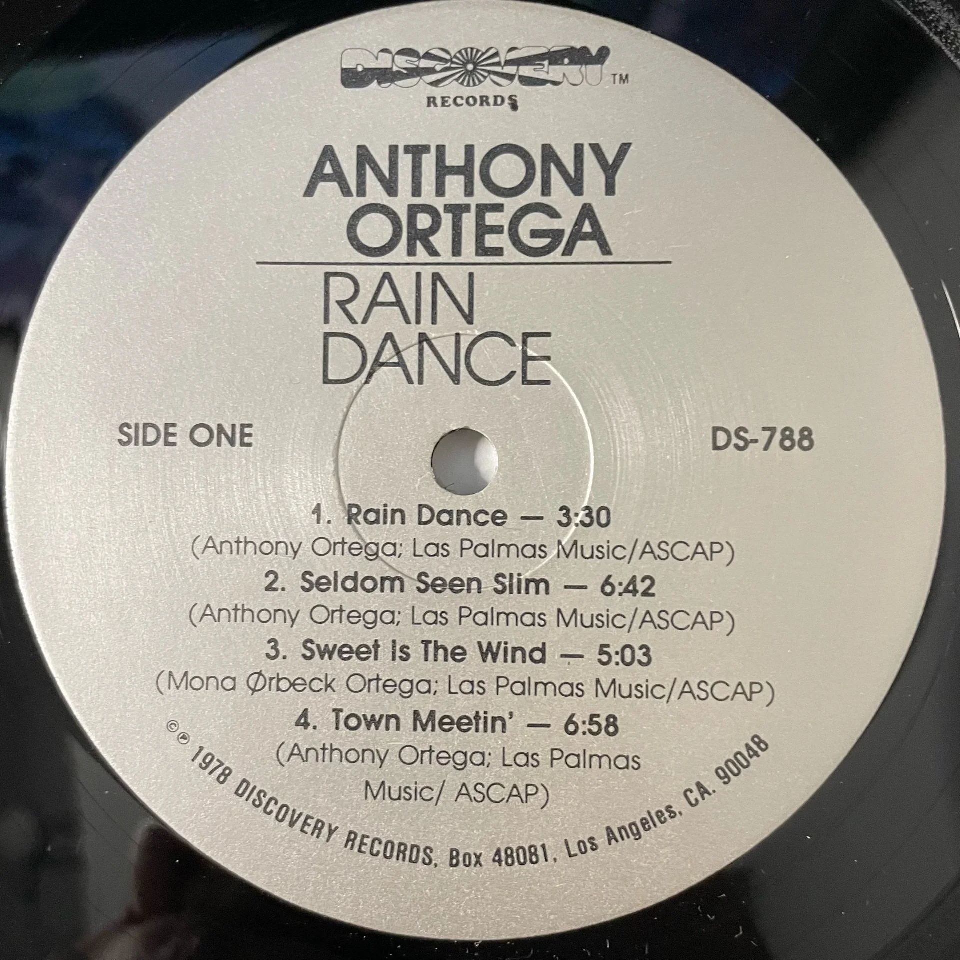 Винтажная виниловая пластинка LP Anthony Ortega Rain Dance (США 1978) - миниатюра 4