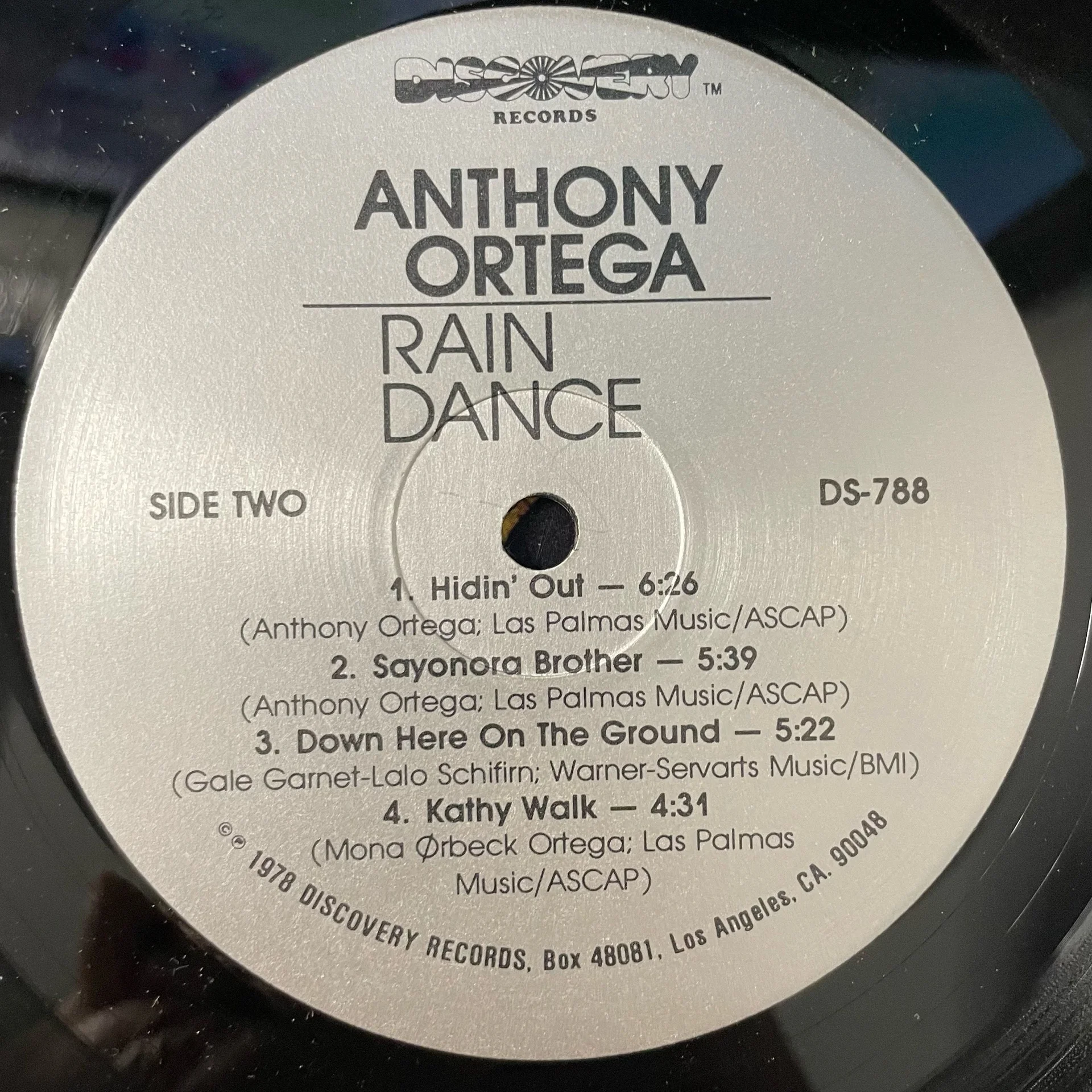 Винтажная виниловая пластинка LP Anthony Ortega Rain Dance (США 1978) - миниатюра 5