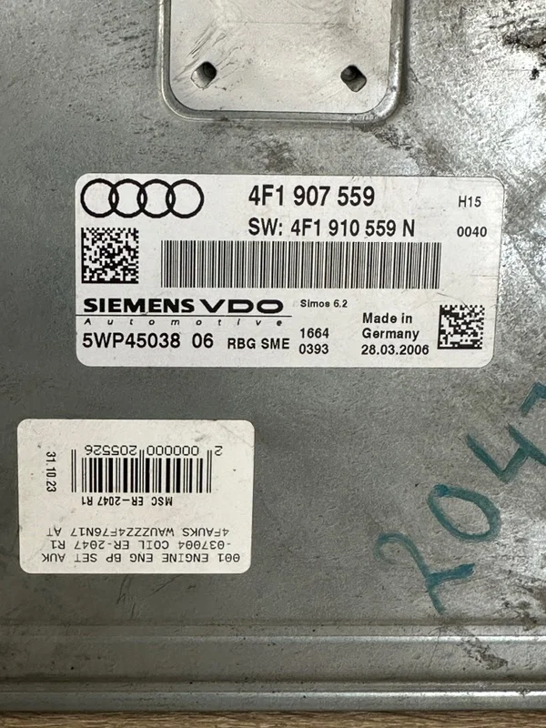 Блок управления двигателем Audi A6 C6 AUK 2006 - миниатюра 2