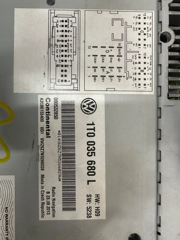 Магнитола Volkswagen Passat B7 CDAA 2013 - миниатюра 7
