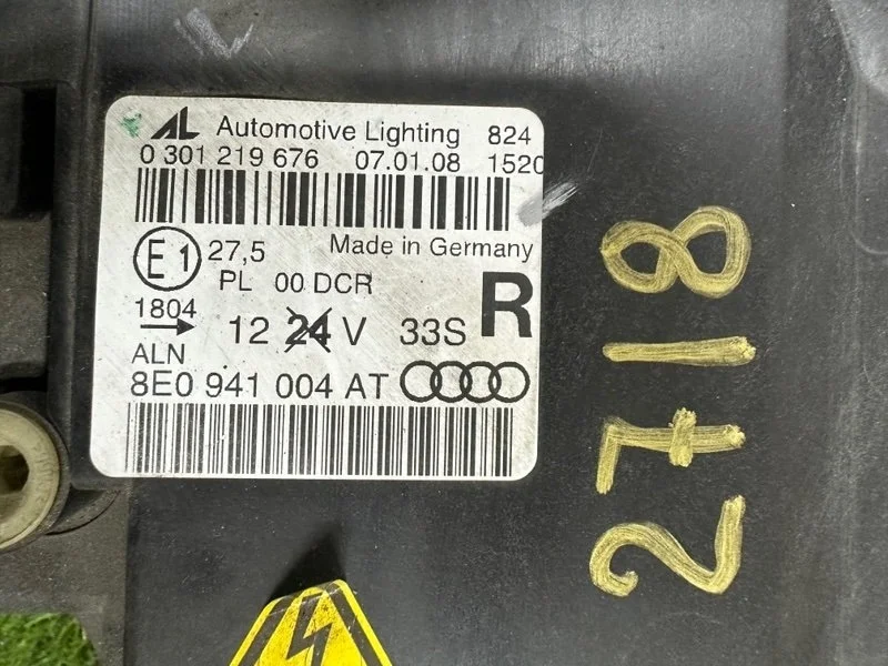 Фара ксеноновая правая Audi A4 B7 BFB 2008 - миниатюра 8